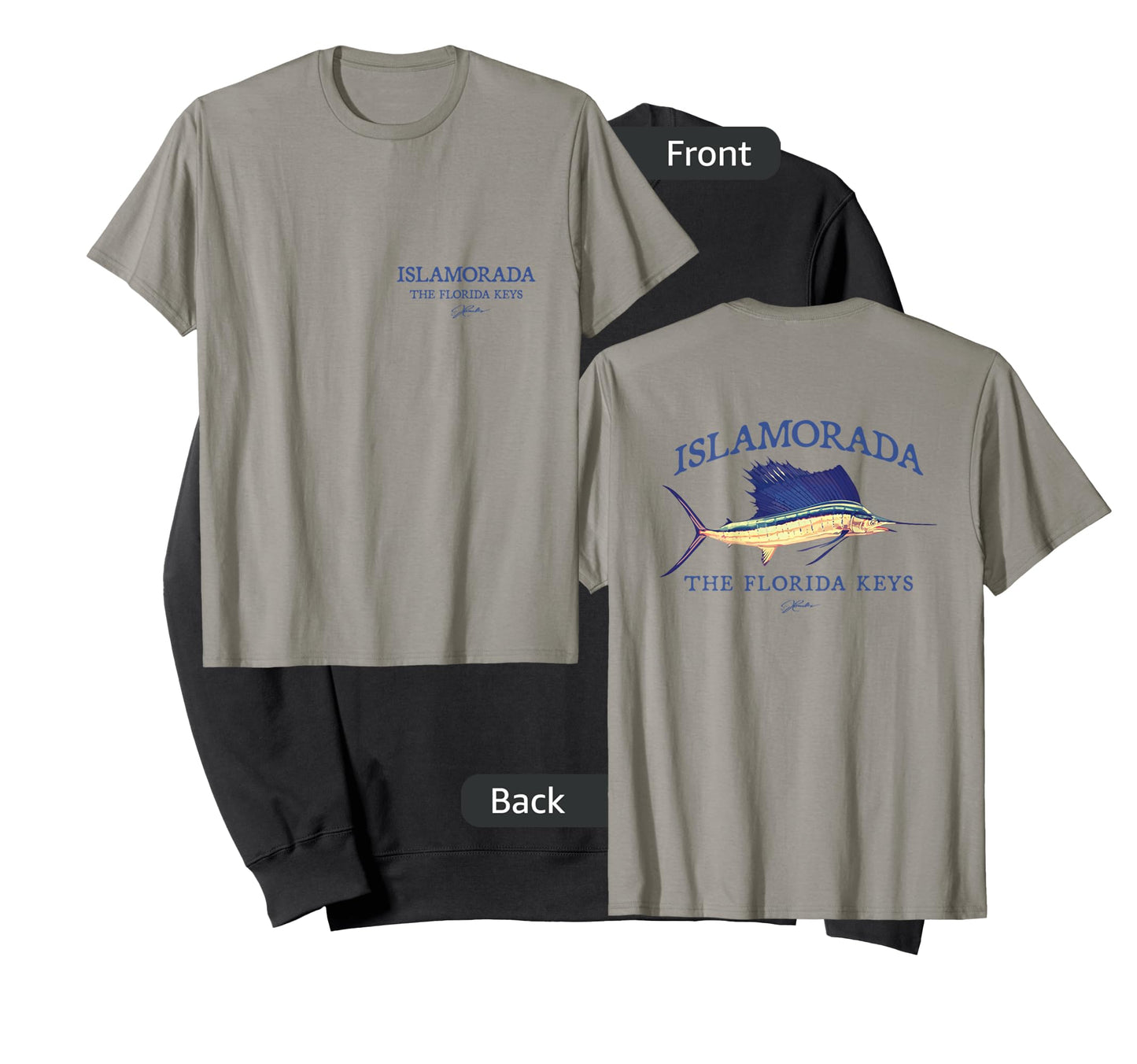 JCombs: Islamorada, FL, Sailfish (2-Sided) T-Shirt