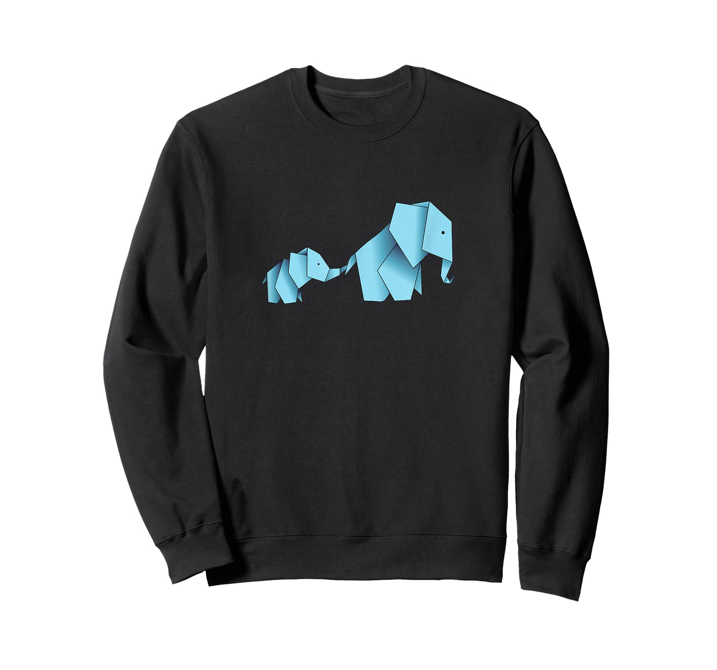 Origami Paper Folding Cute Elephant Blue Gift T-Shirt