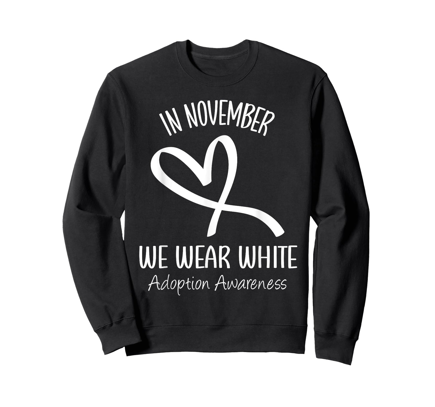 Rainbow In November We Wear White Adoption Awareness Ribbon T-Shirt