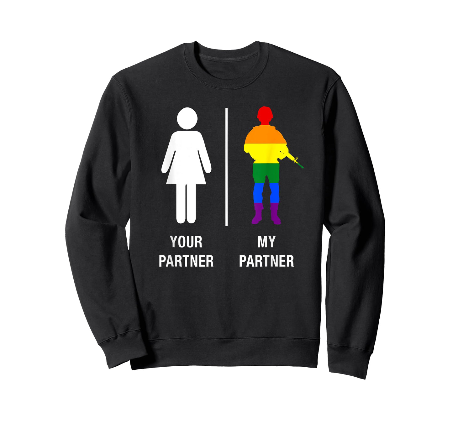 Lesbian Military Shirt LGBT Funny Gay Pride Partner Rainbow T-Shirt