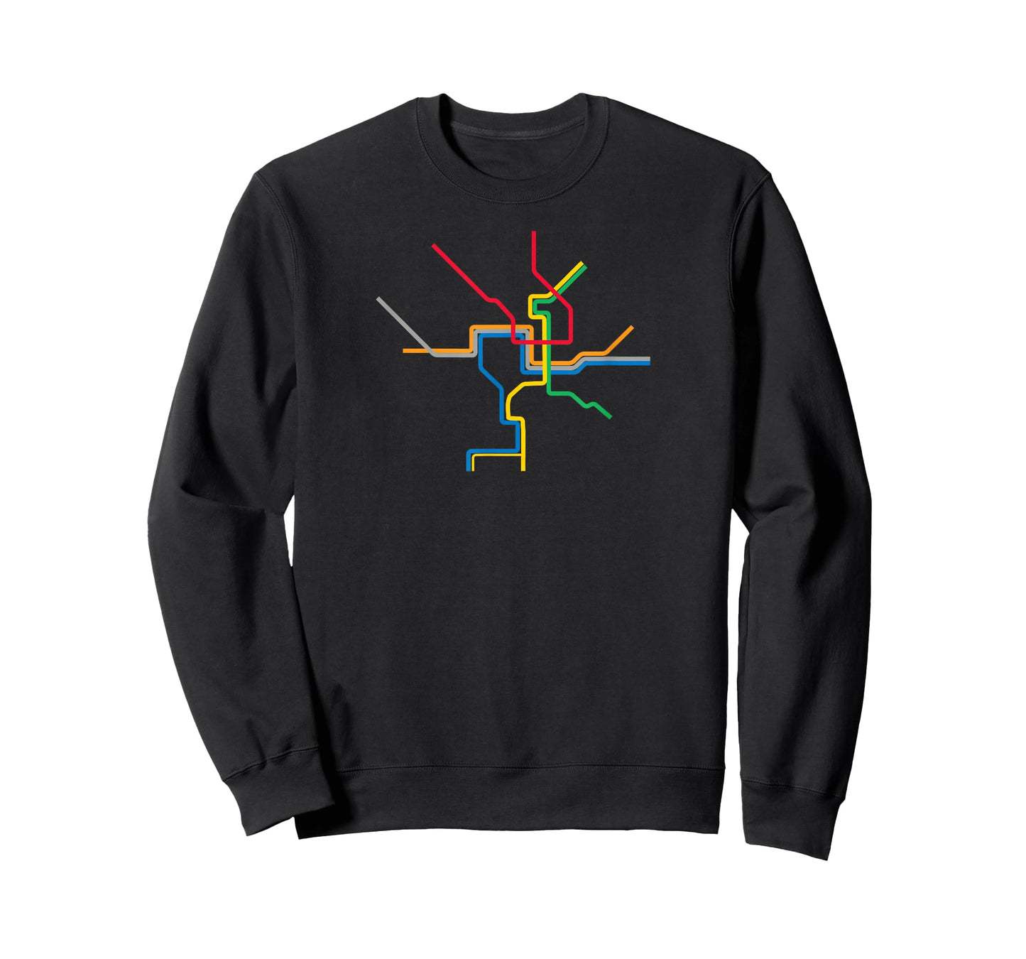 Washington DC Metro Subway Map Shirt - Color Lines T-Shirt