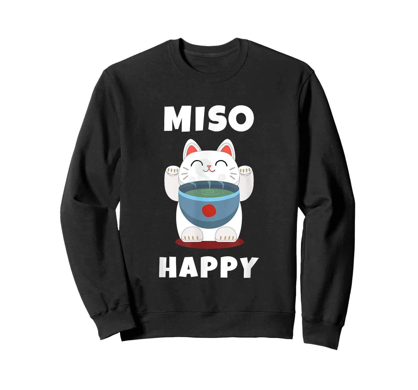 Miso Happy Cute Japanese Food Art Anime Cat Miso Happy T-Shirt
