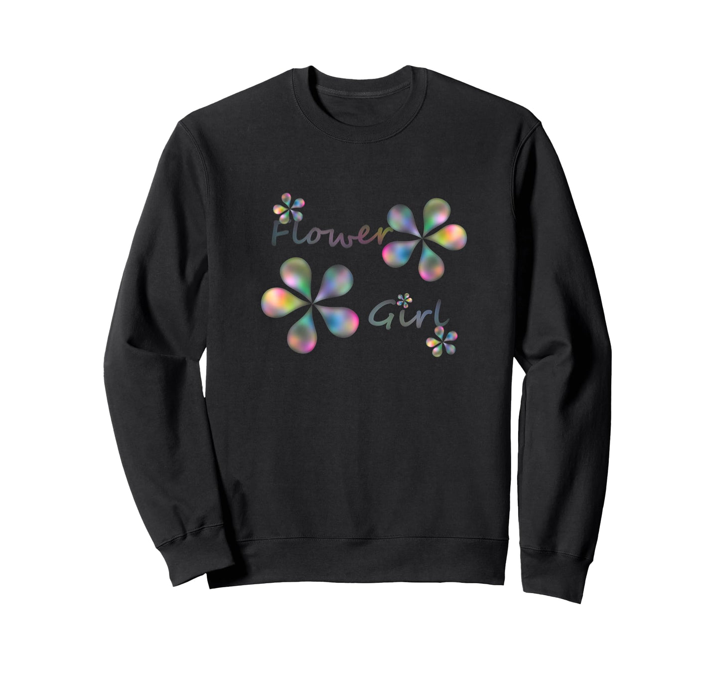 Flower Girl Rainbow Metallic Tee Shirt T-Shirt