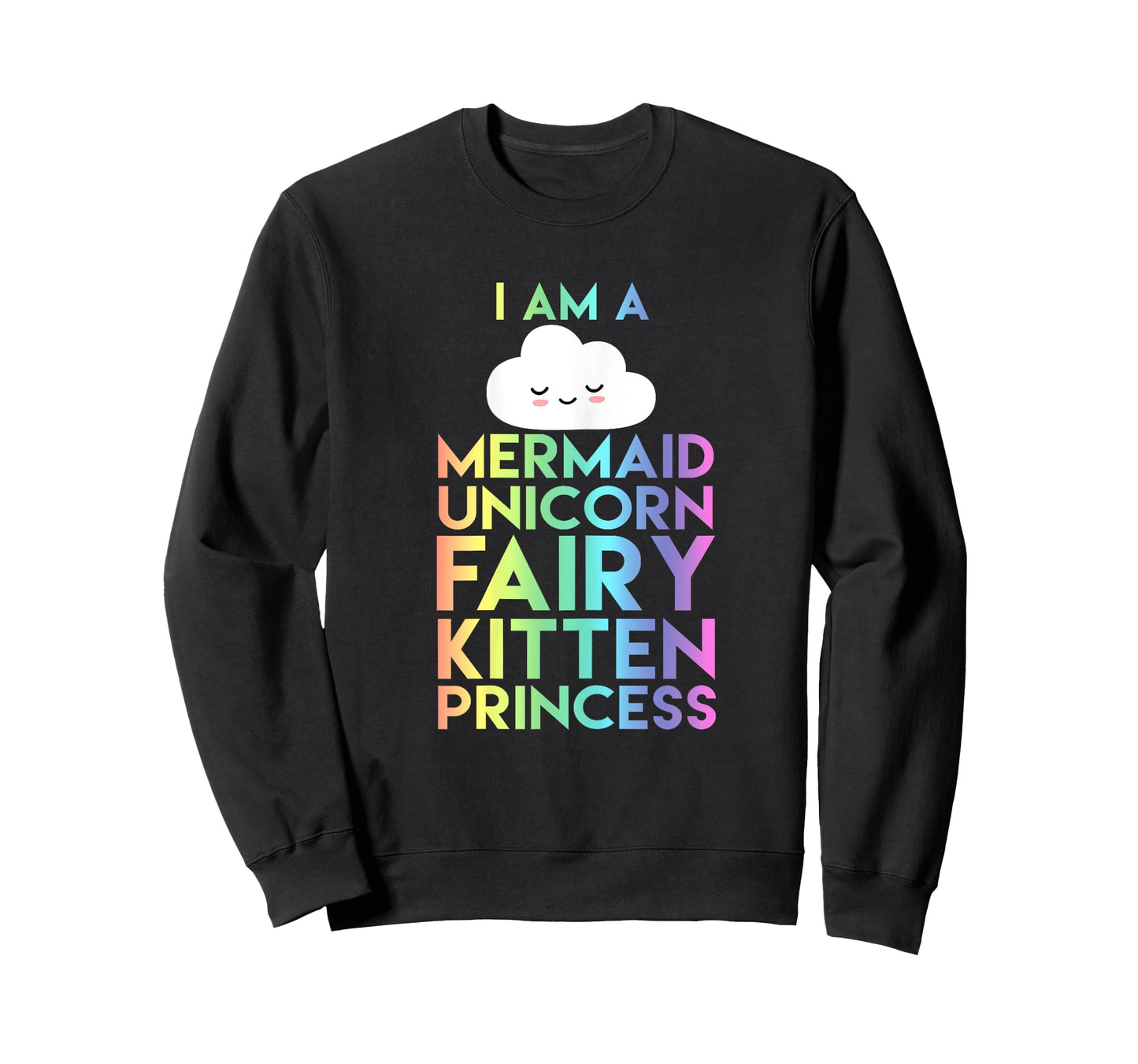 I Am a Mermaid Unicorn Fairy Kitten Princess T-Shirt Kid Tee T-Shirt