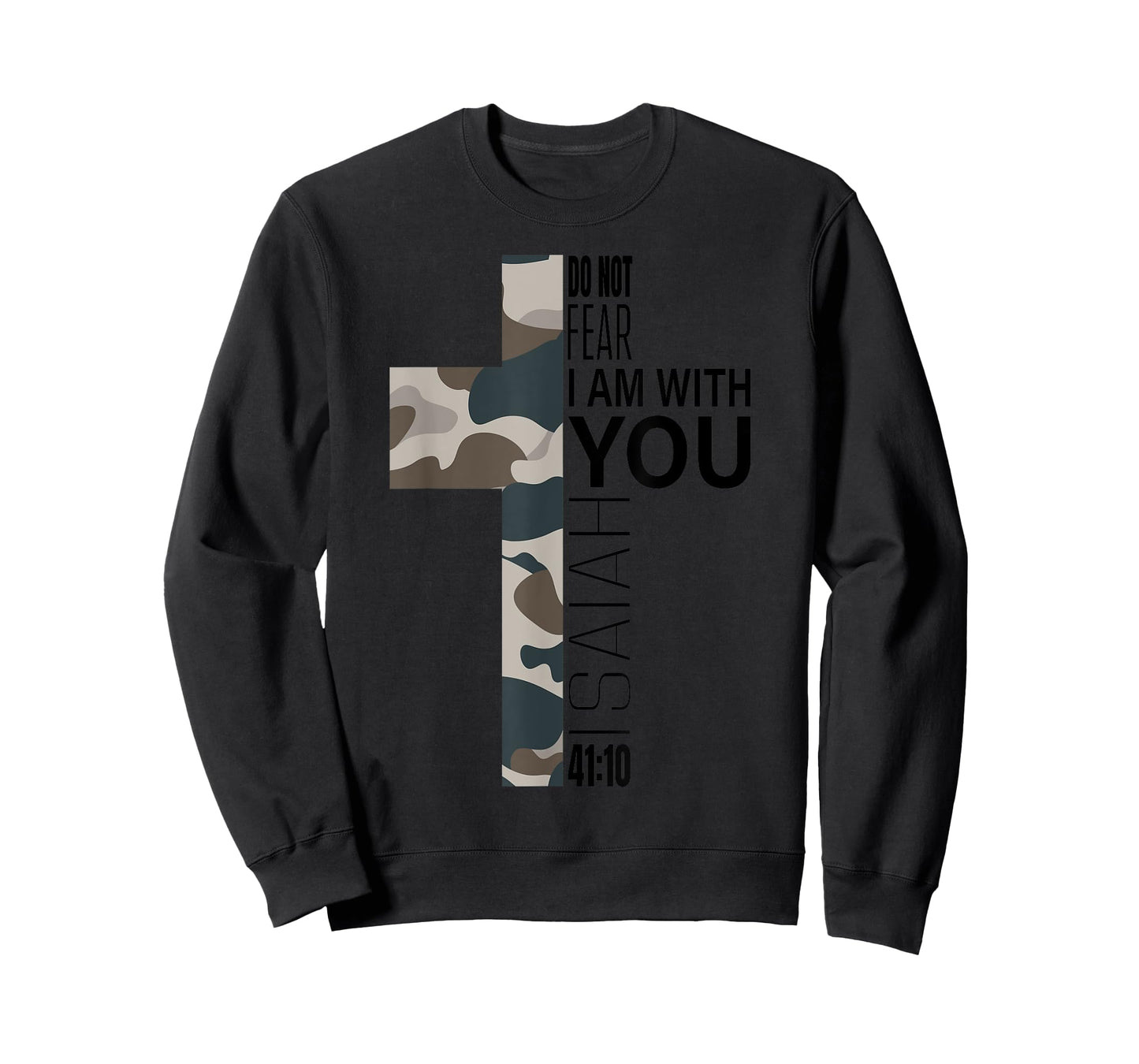 Do Not Fear Faith Christian Bible Verse Easter Camo Cross T-Shirt