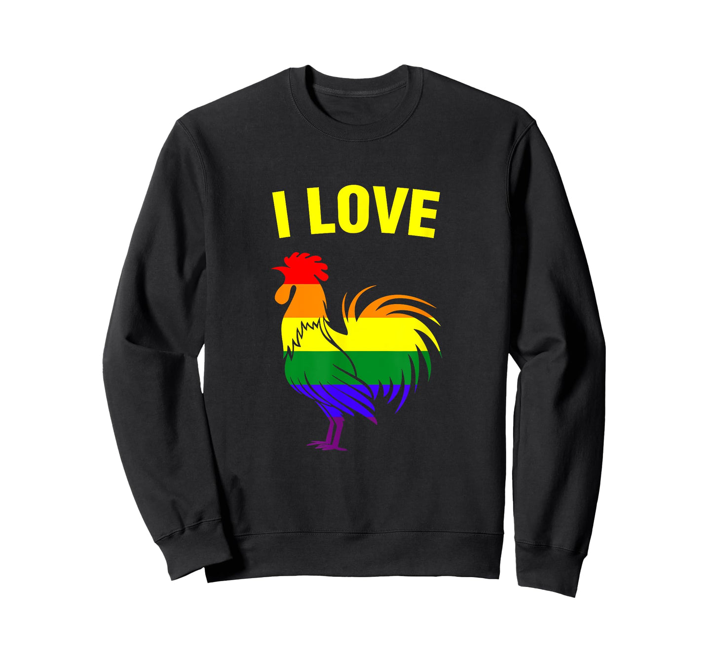 Rainbow Flag LGBT Gay Pride Parade T-Shirt I Love Cock T-Shirt