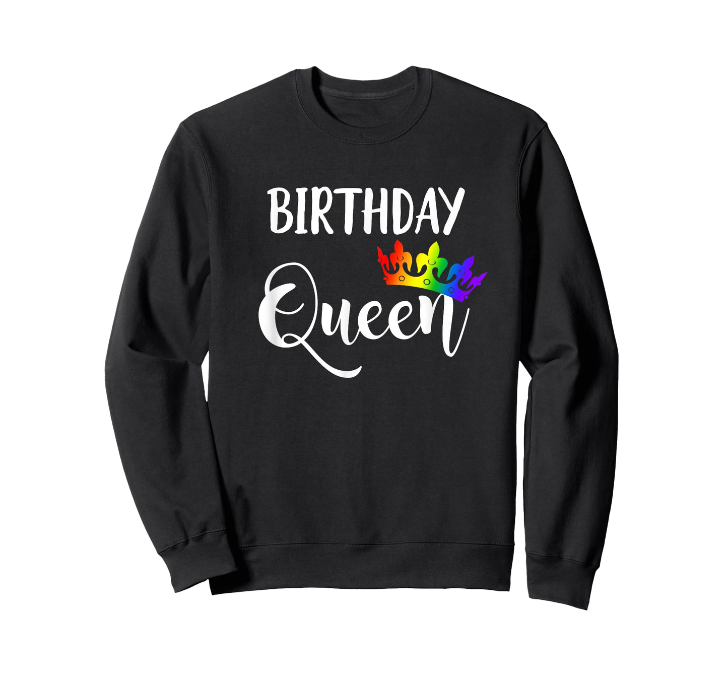 Lesbian LGBTQ Gay Birthday Queen T Shirt Rainbow Tiara T-Shirt