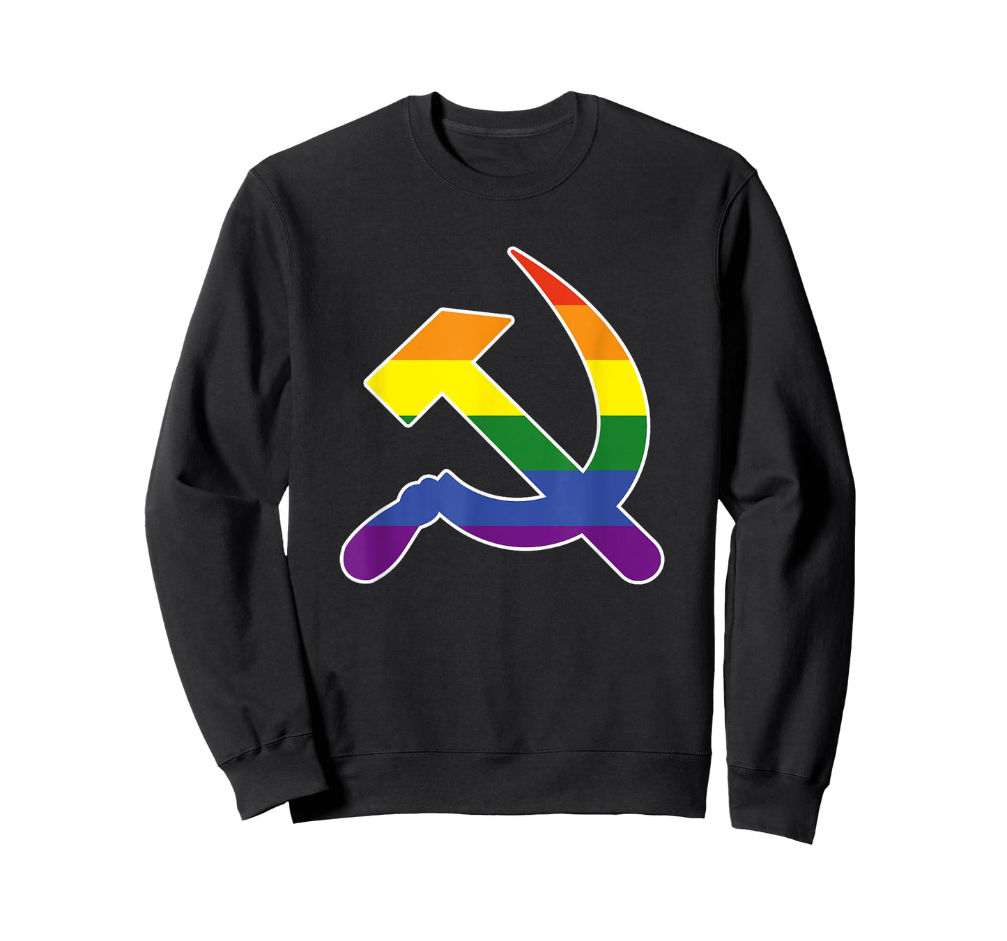 Gay Communism LGBT Hammer And Sickle Communist Rainbow Flag T-Shirt