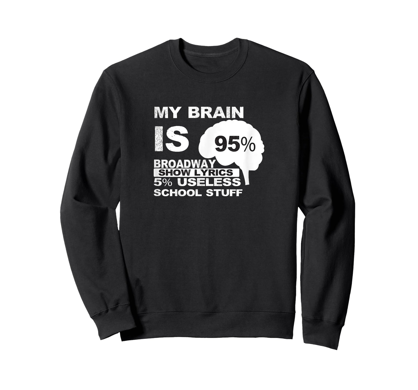 My Brain is 95% Broadway Lyrics TShirt| Fun Theatre Acting T