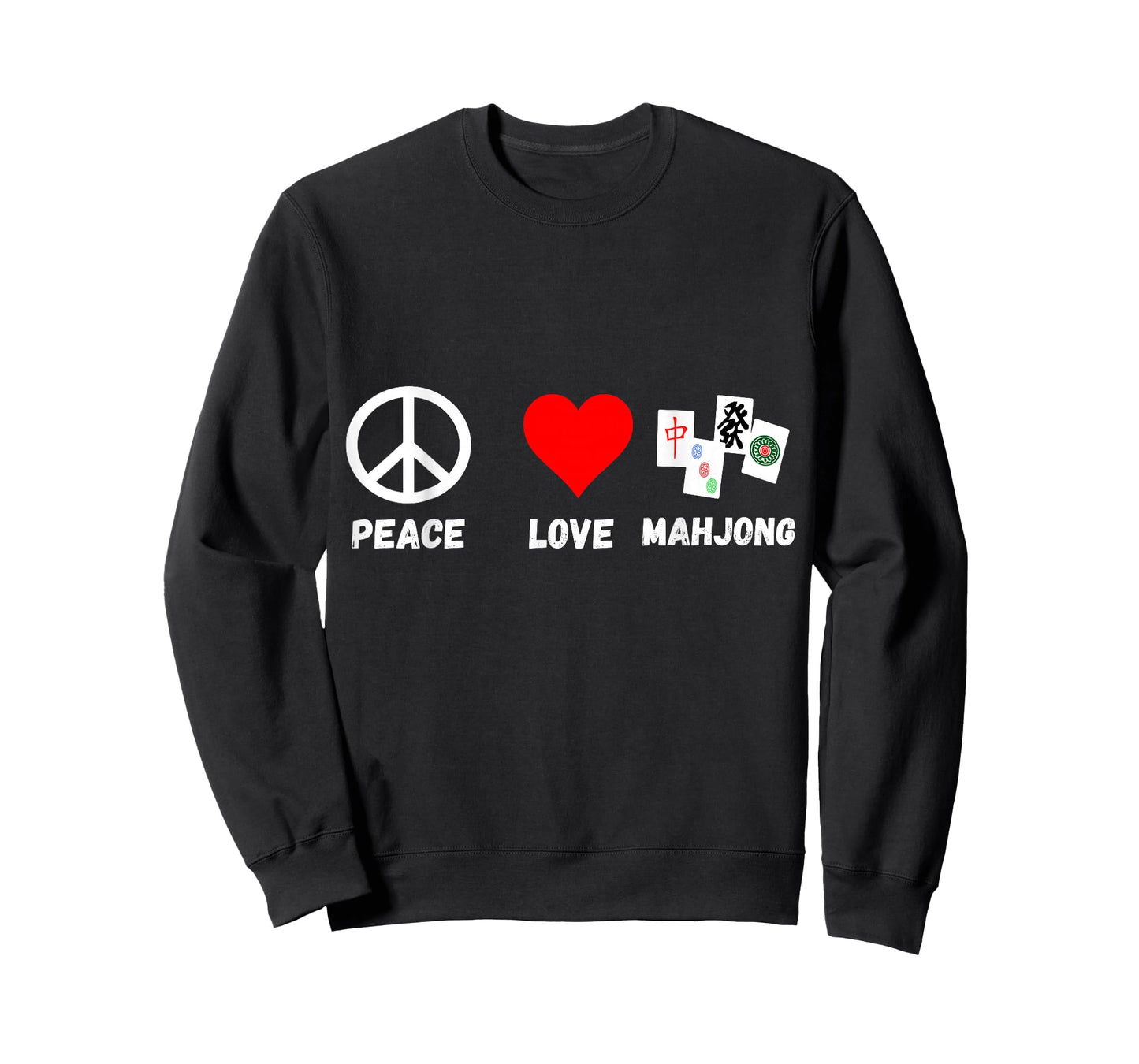 Mahjong Peace Love Playing Mah Jongg Player Majiang T-Shirt