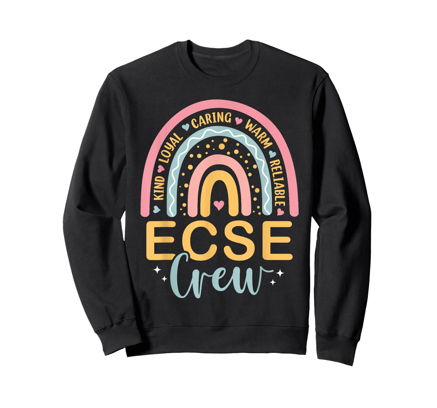 Early Childhood Special Education SPED Rainbow ECSE Crew T-Shirt