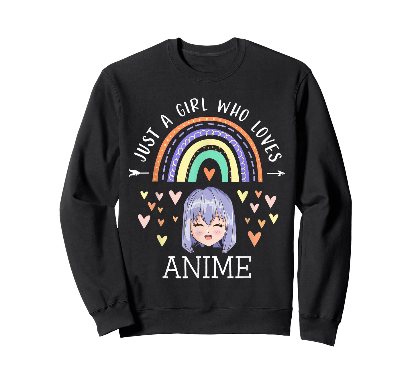 Just A Girl Who Loves Anime Rainbow Gifts For Anime Lover T-Shirt
