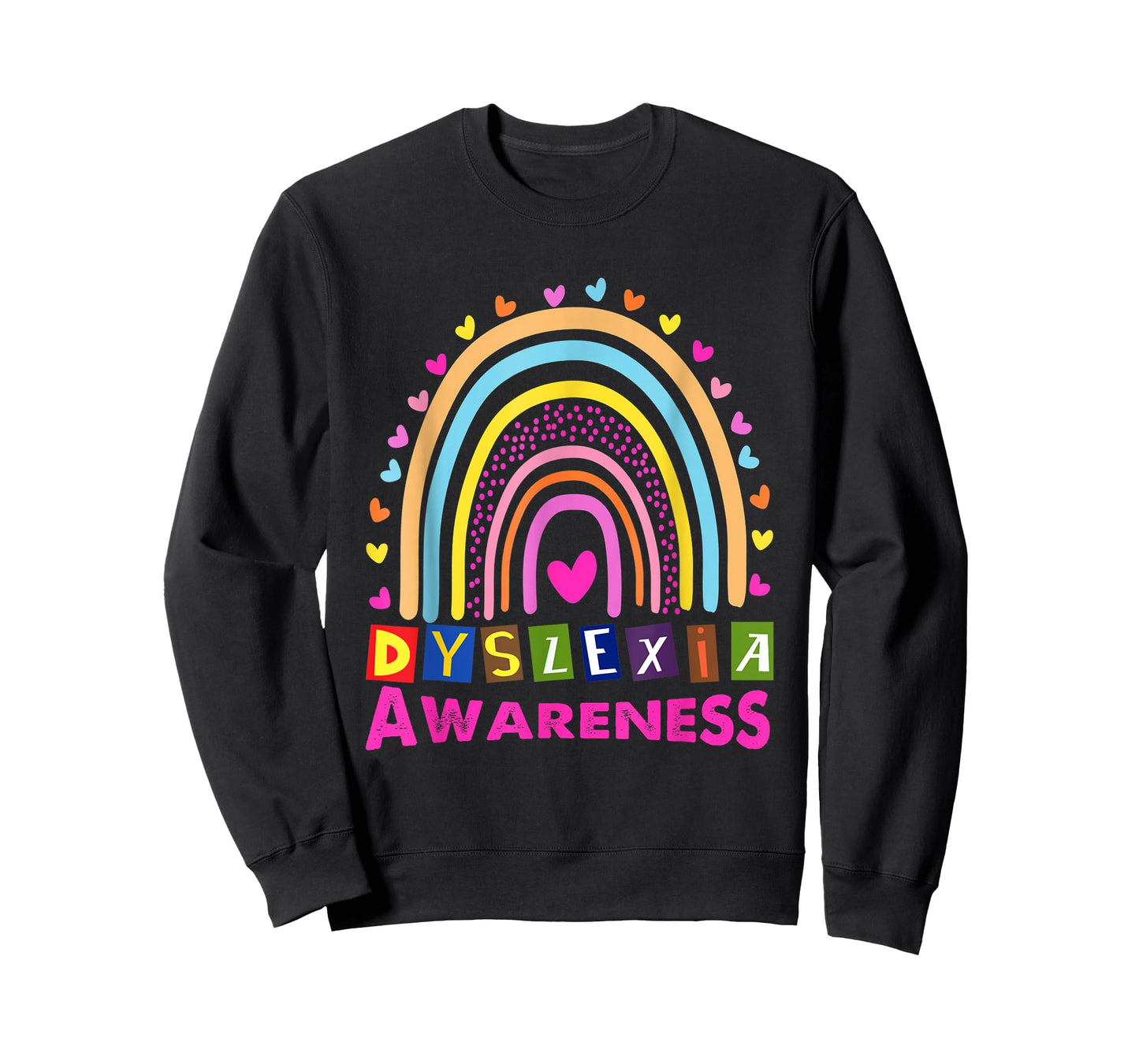 Dyslexia Awareness Month Rainbow Cute Graphic T-Shirt