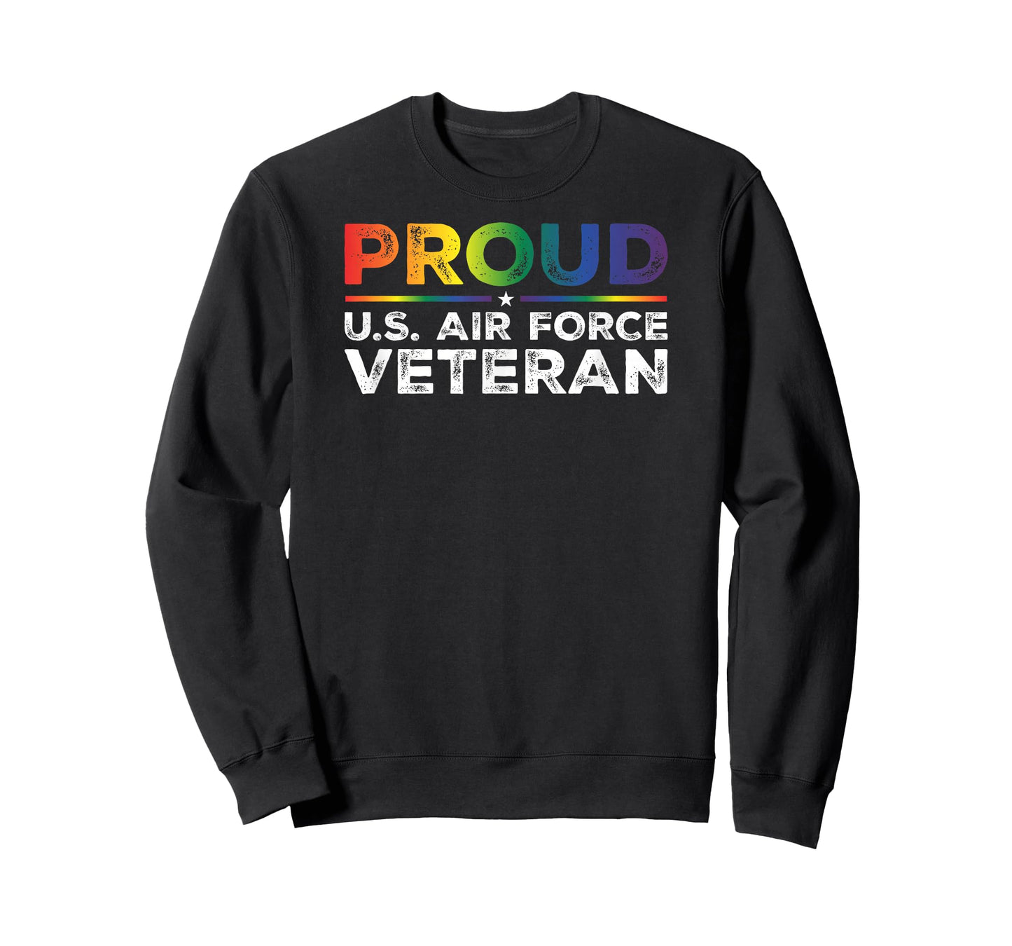 Proud U.S. Air Force Veteran Gay Proud Rainbow Flag T-Shirt