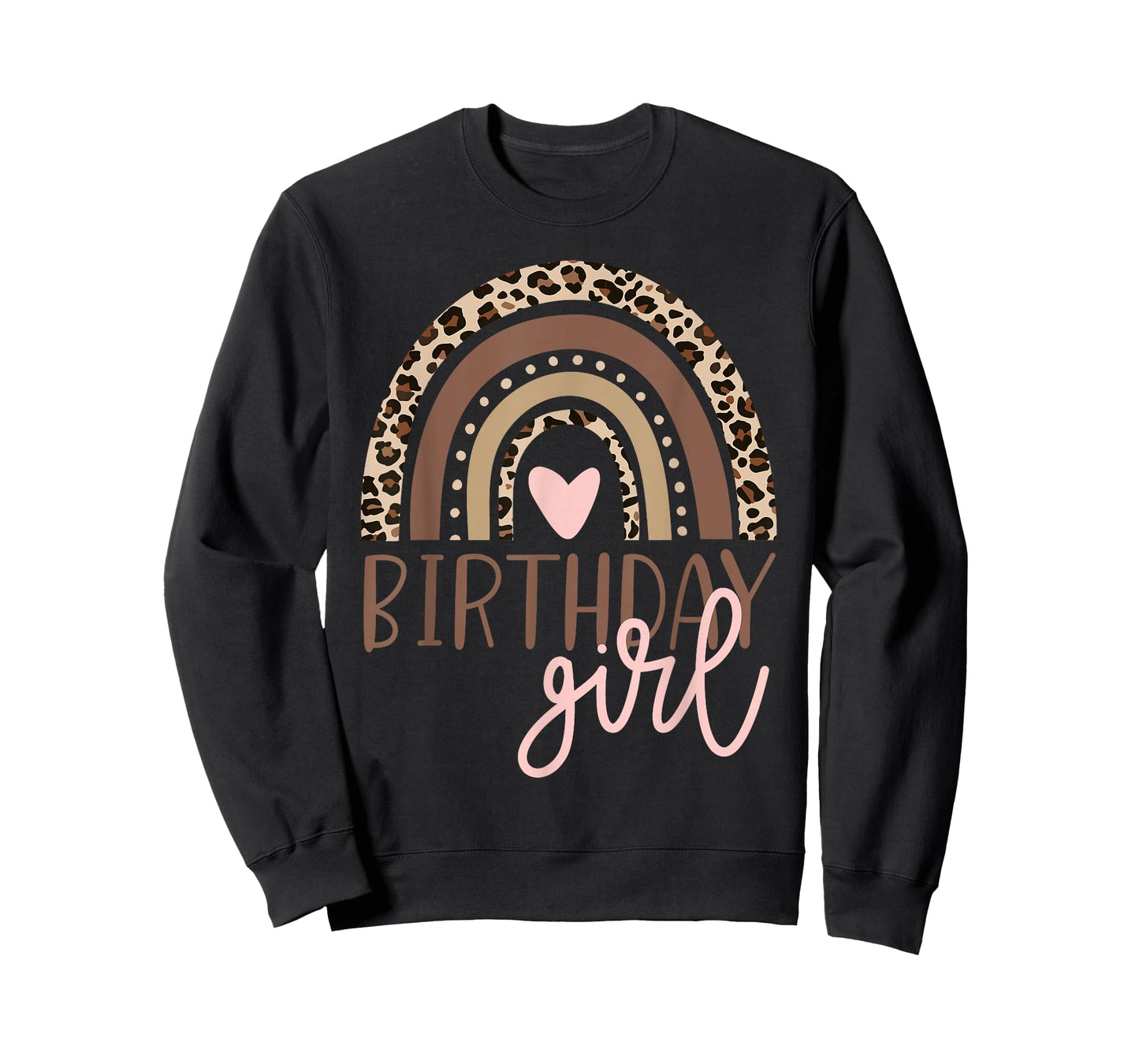 Birthday Girl Leopard Rainbow Birthday Party Family T-Shirt Small