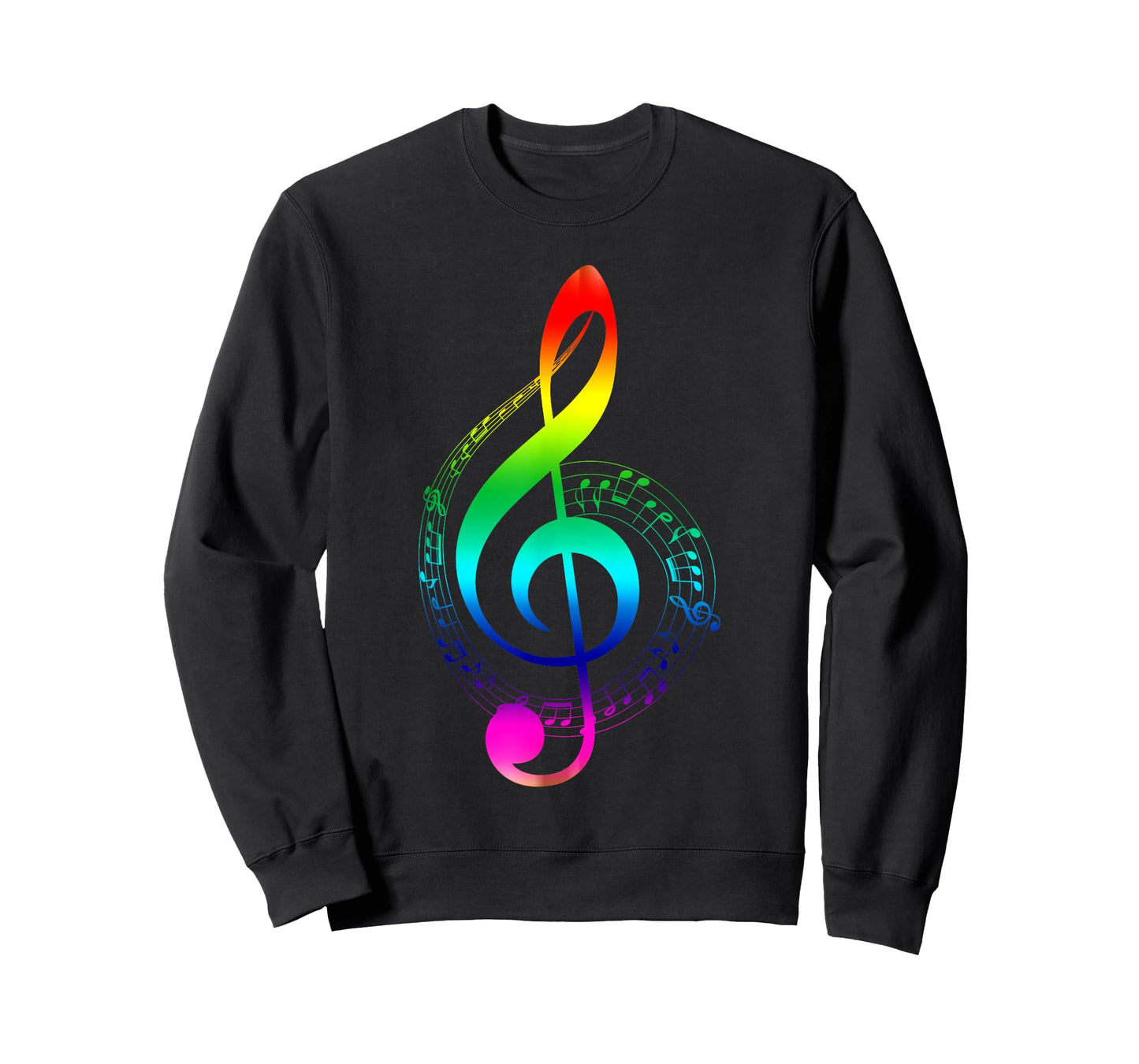 Music Note Rainbow Treble Clef Musical Symbol for Musicians T-Shirt