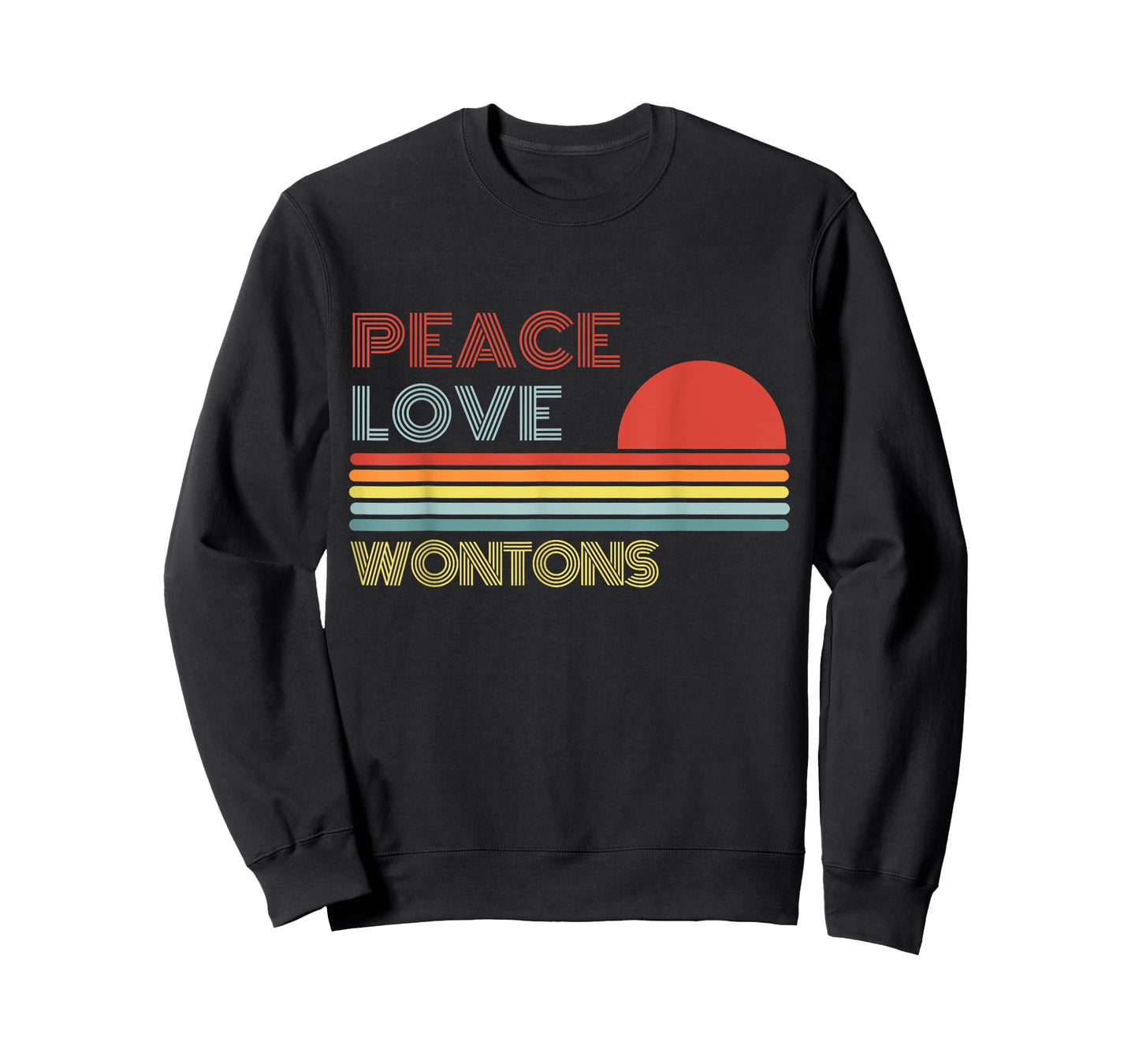 Peace Love Wontons Retro Vintage T-Shirt