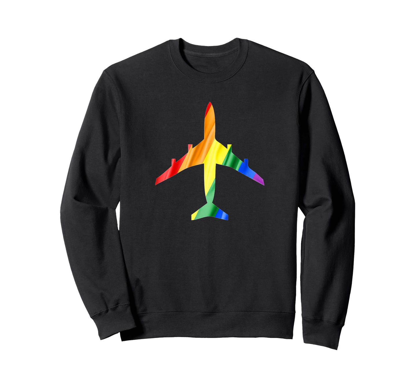 Airplane Rainbow Gay Flag Flight Attendant T-Shirt