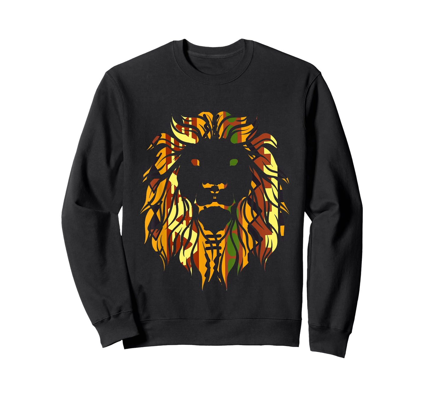 Melanin King Kente Lion African T-Shirt