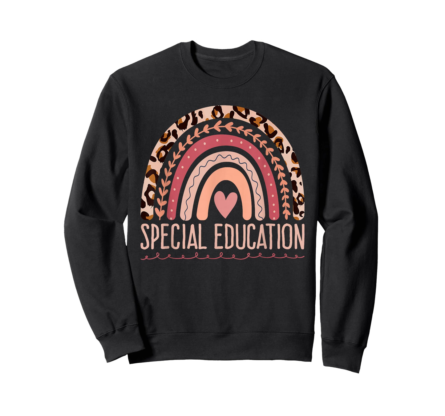 Special Education Shirt Teacher SPED Leopard Boho Rainbow T-Shirt