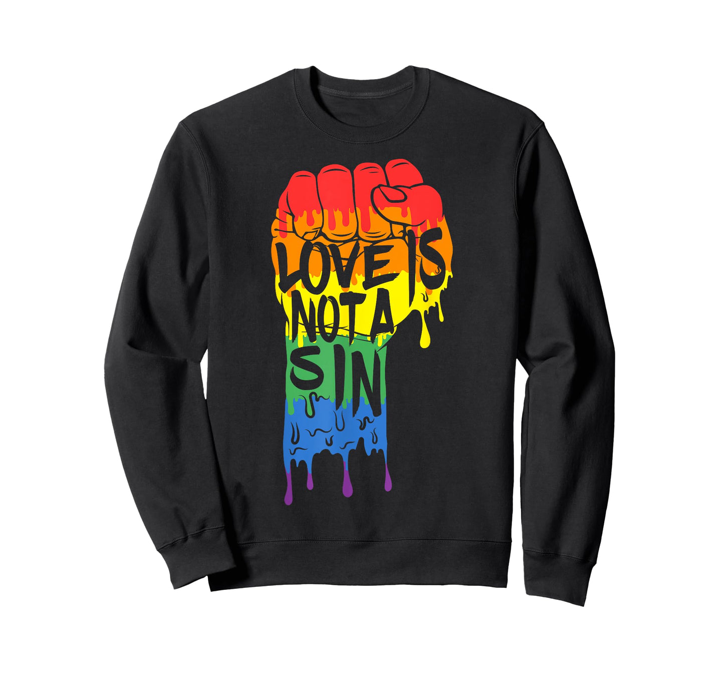 Love Is Not a Sin - LGBT Gay Pride T Shirt Rainbow Flag Tee T-Shirt