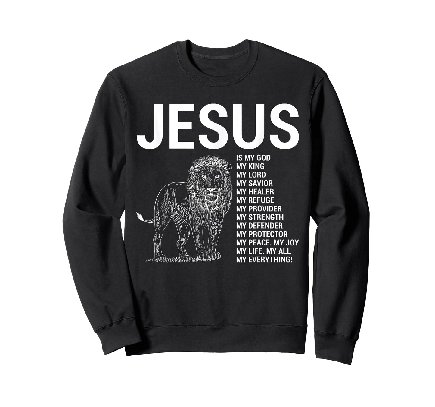 Lion Christian Jesus Is My God King, Lord, and Savior T-Shirt