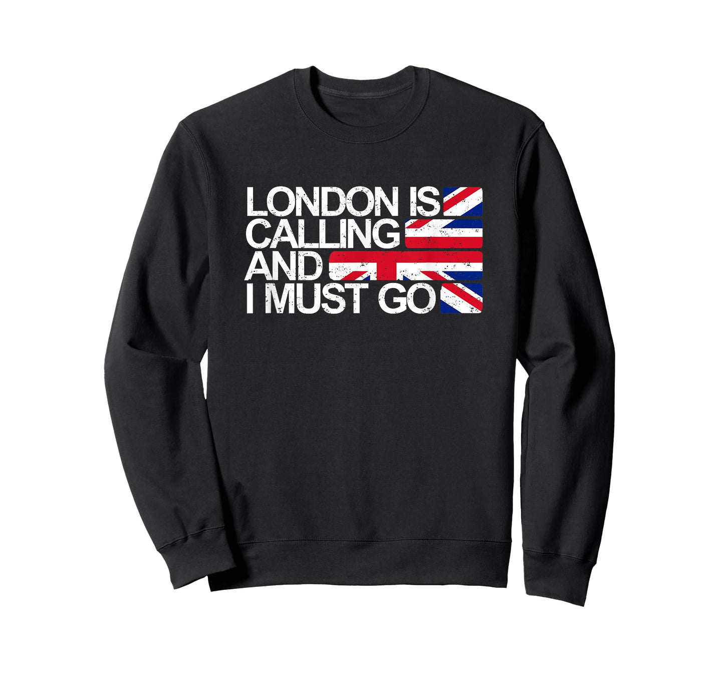 London is Calling and I Must Go Union Jack Flag T Shirt T-Shirt