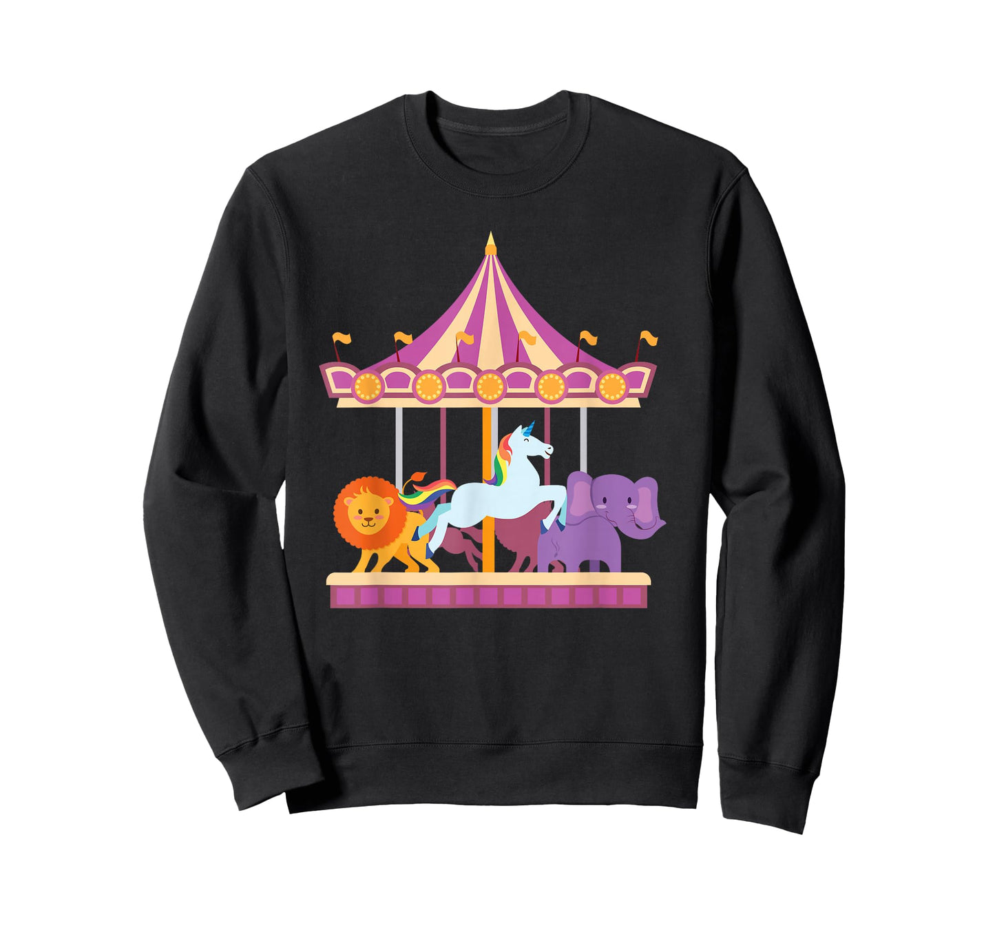 Circus Carousel Shirt Unicorn Lion Elephant T T-Shirt