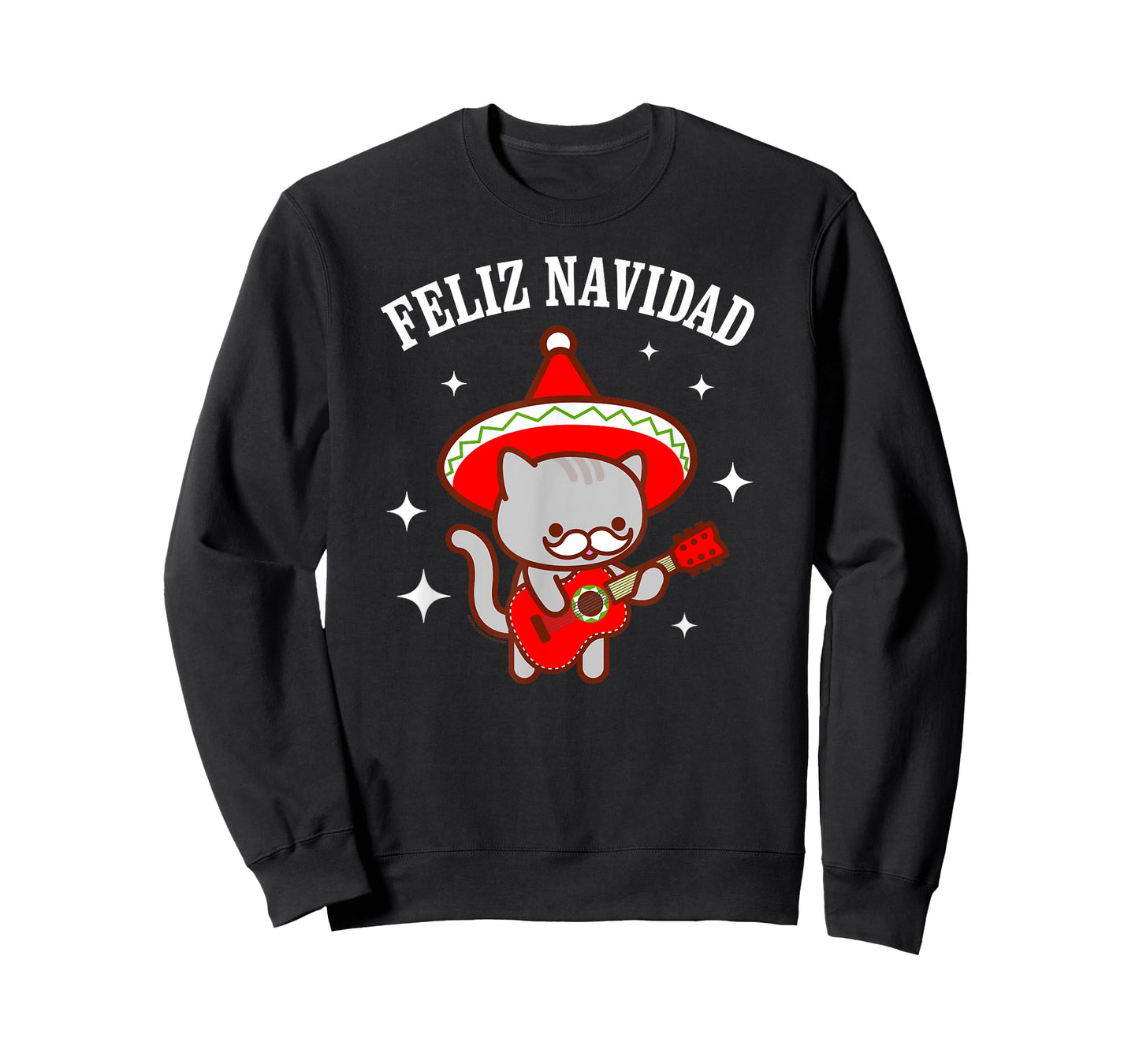 Funny Cat T-shirt - "Feliz Navidad" Christmas T-Shirt