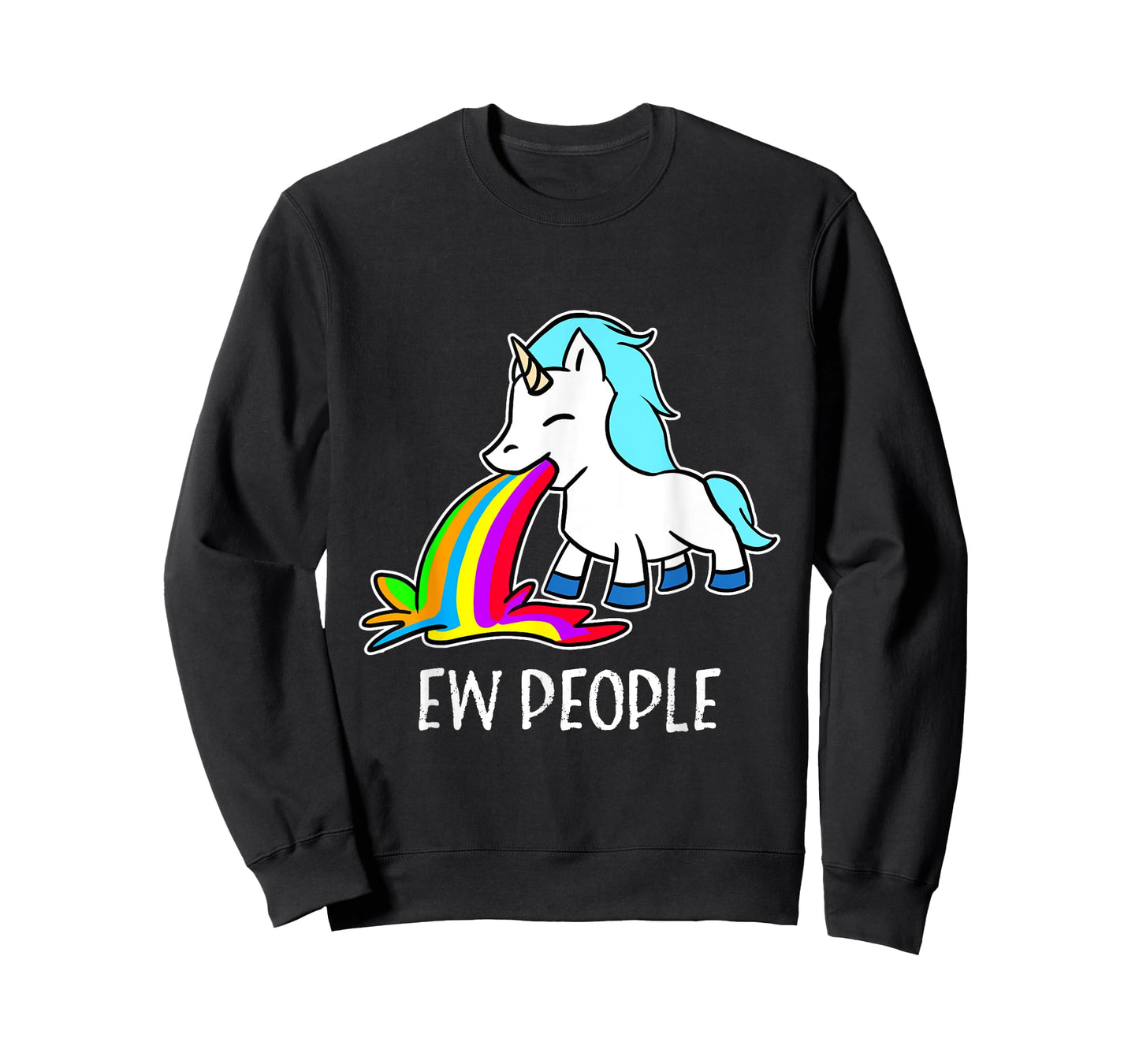 Ew, People Unicorn Vomiting Rainbow Funny Introvert T-Shirt T-Shirt