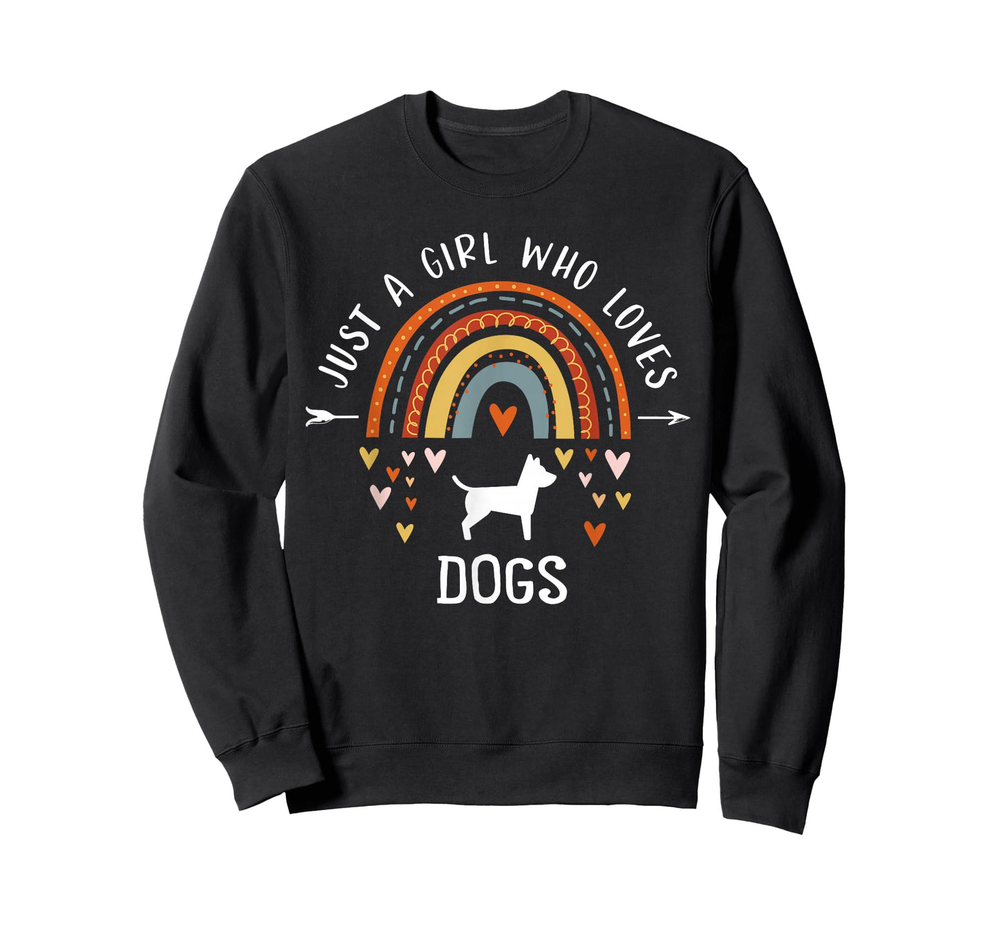 Just A Girl Who Loves Dogs Rainbow Gifts For Dog Lover Women T-Shirt