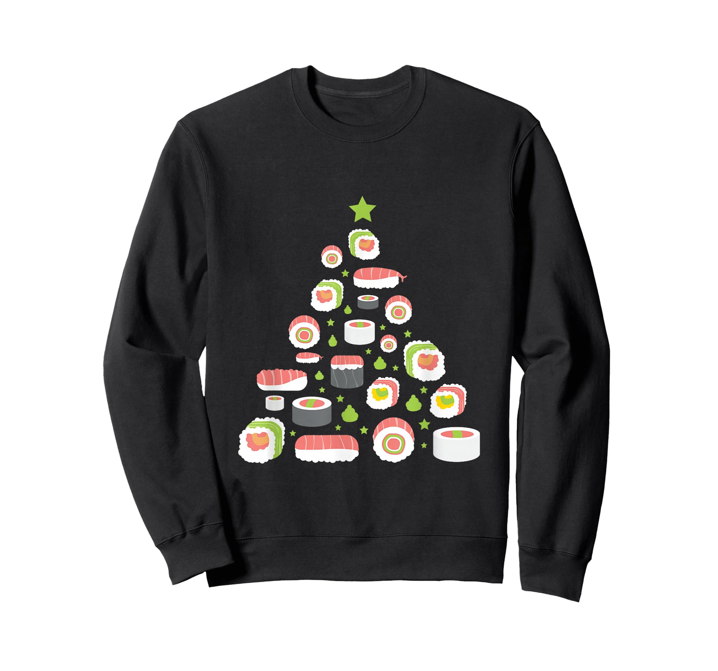 Xmas Japanese Sushi Christmas Tree Holiday Pajama T-Shirt