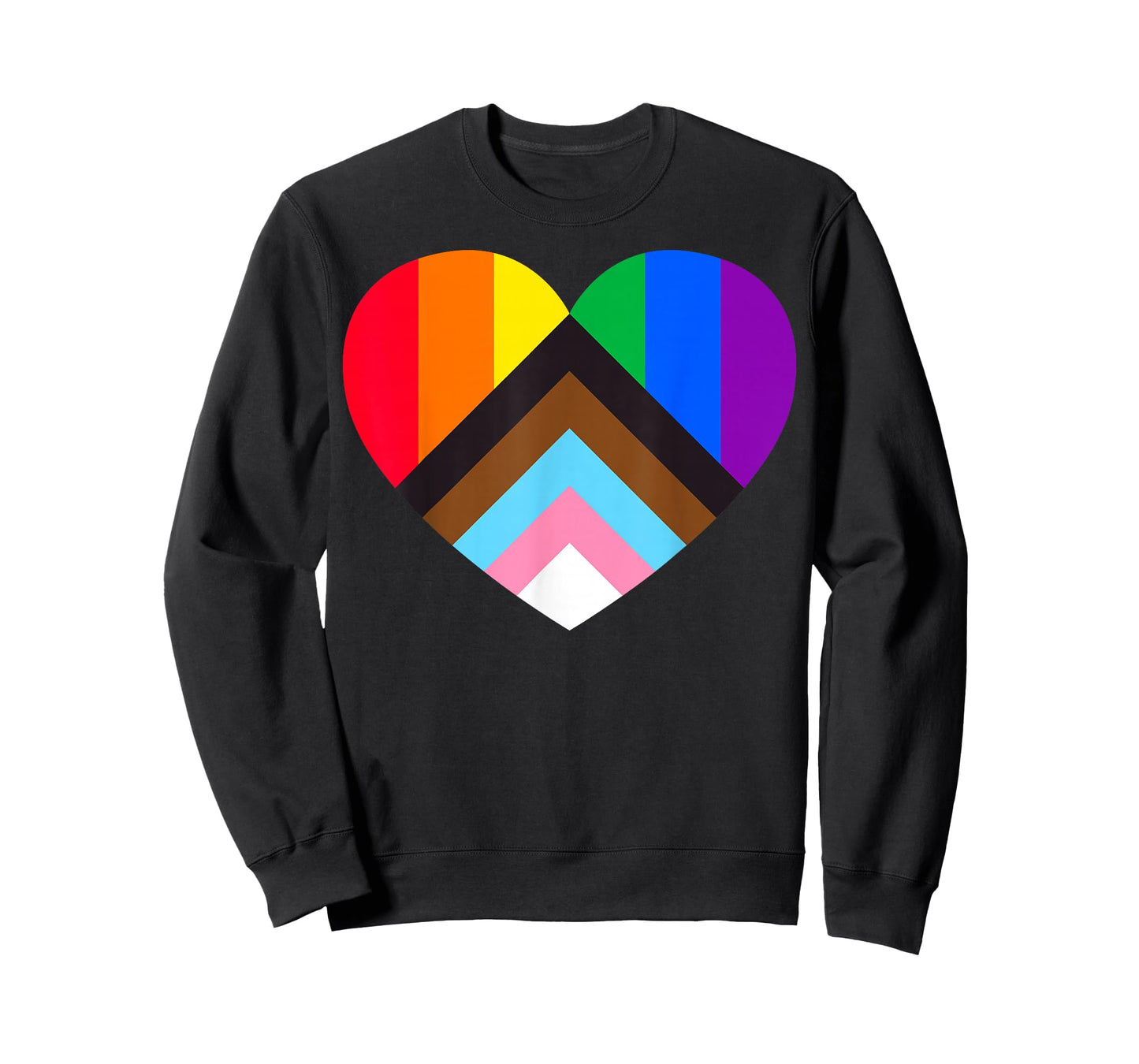 Progress Pride Rainbow Heart LGBTQ | Gay Lesbian Trans T-Shirt