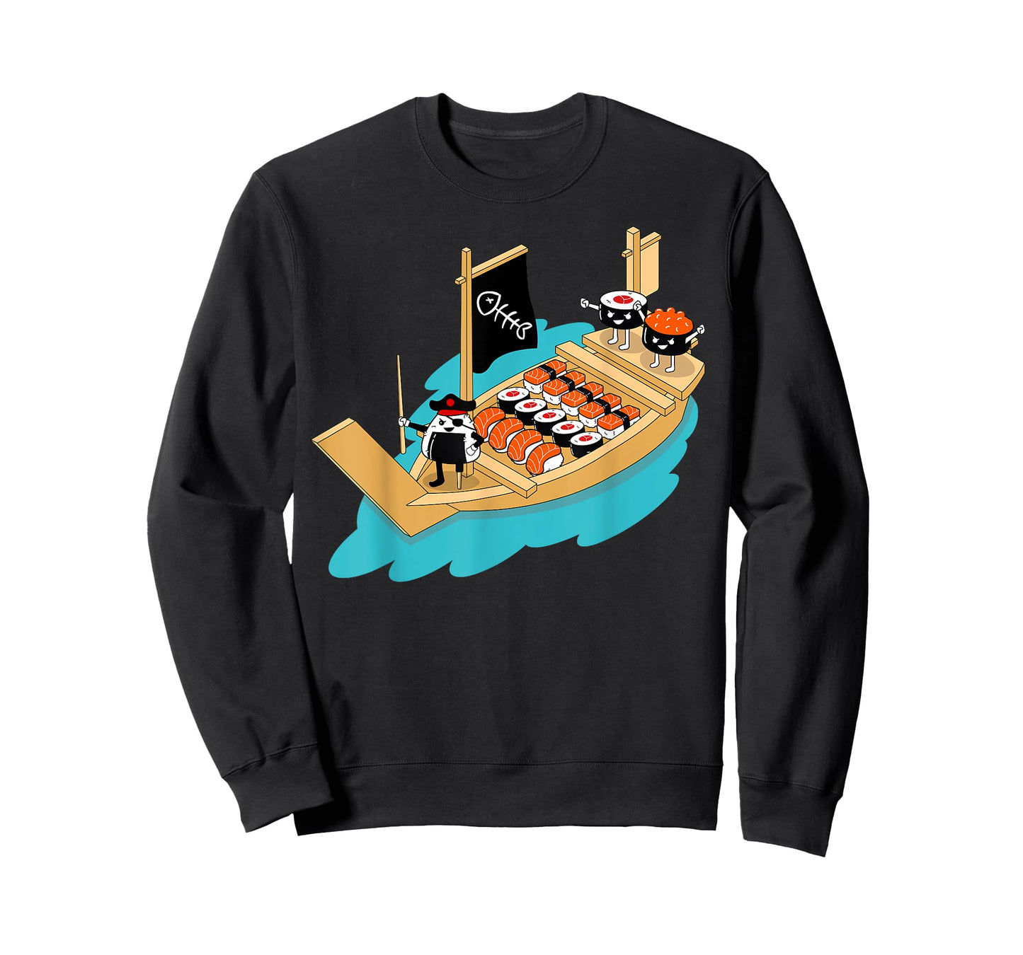 Sushi Boat Pirate | Sashimi Fish Rice Japan Fans Gift T-Shirt