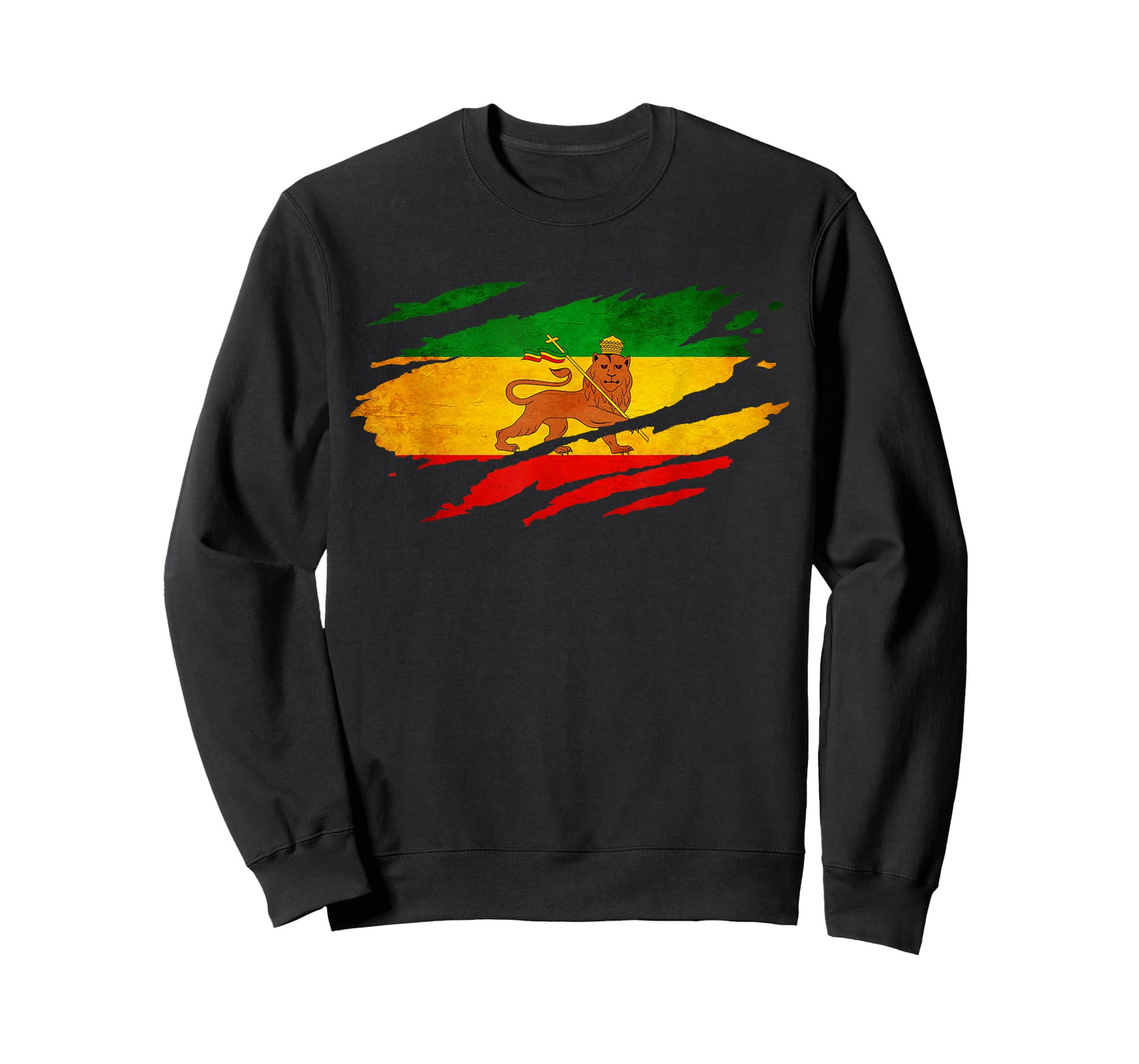 Vintage Old Ethiopia Flag Shirt Lion Judah Rasta Reggae T-Shirt