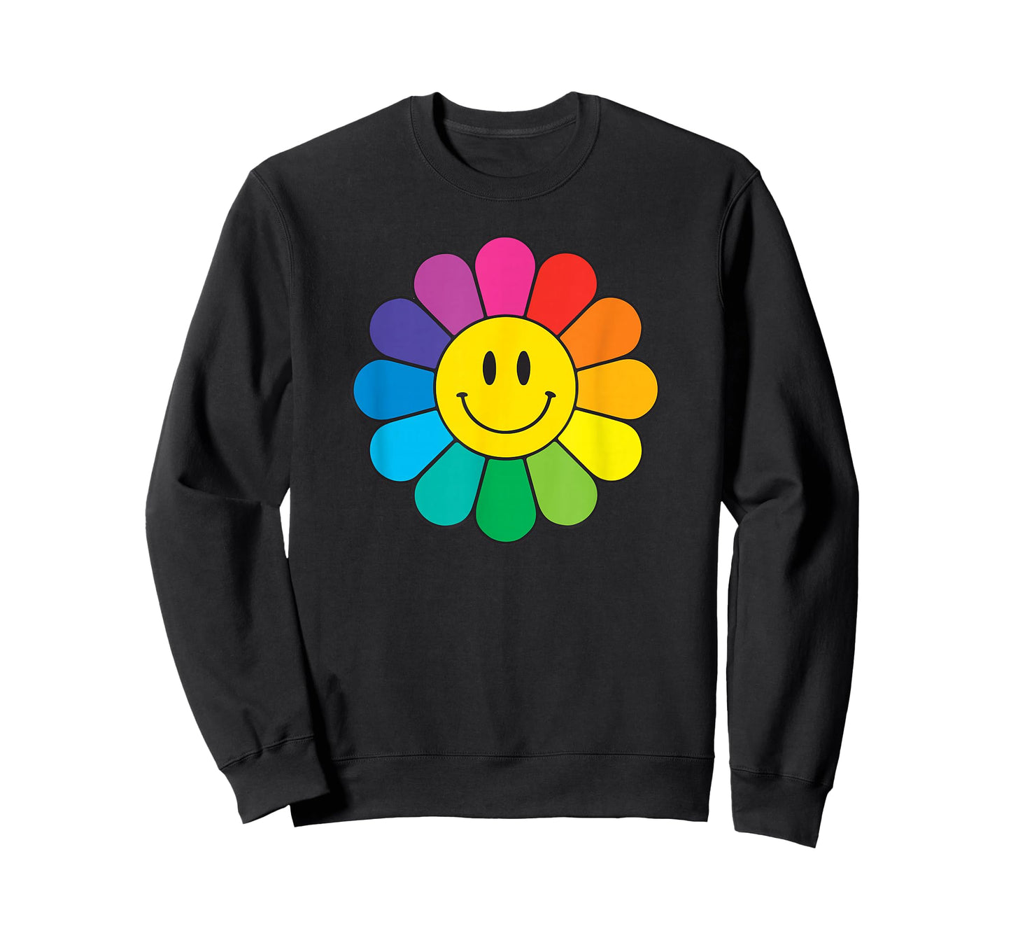 Happy Retro Rainbow Flower T-Shirt