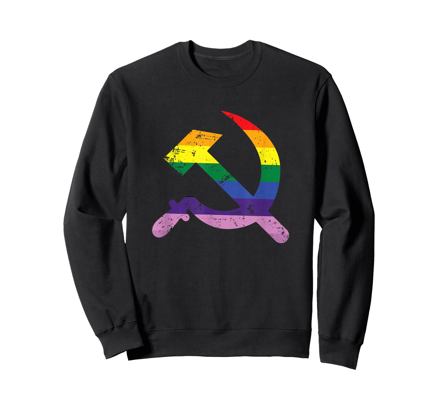 LGBTQ Hammer And Sickle Communist Rainbow Flag Pride T-Shirt