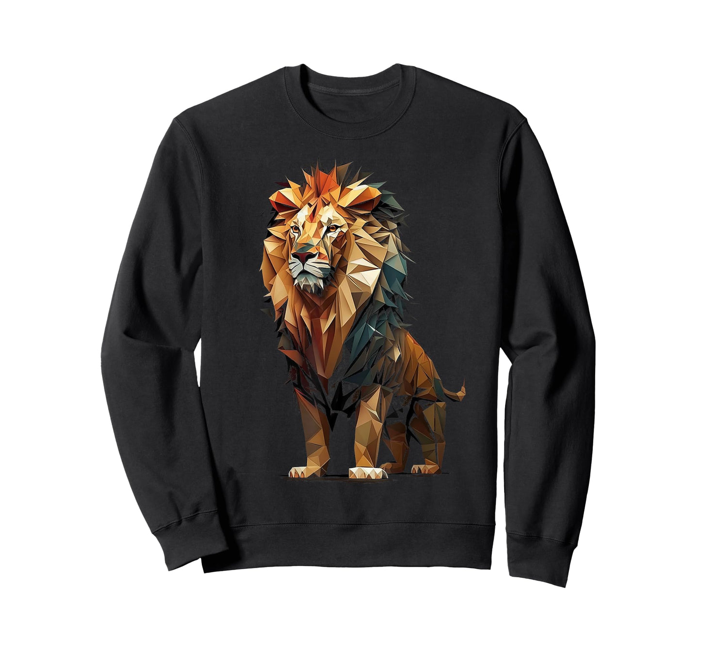 Lion colorful lions King Of Animals From Africa Polygon T-Shirt