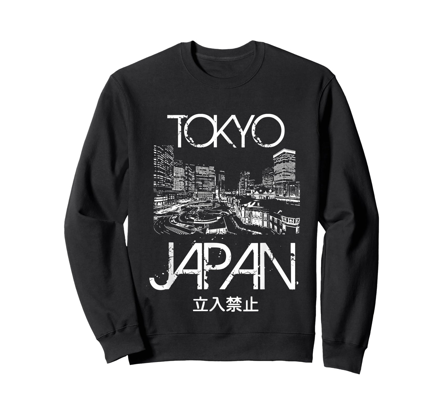 Fox Republic Design Women's Tokyo Japan, Metropolitan Silhouette Black T-Shirt