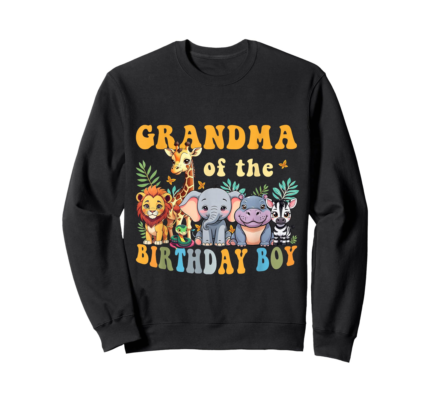Grandma of the Birthday Boy Safari Jungle Animal Matching T-Shirt
