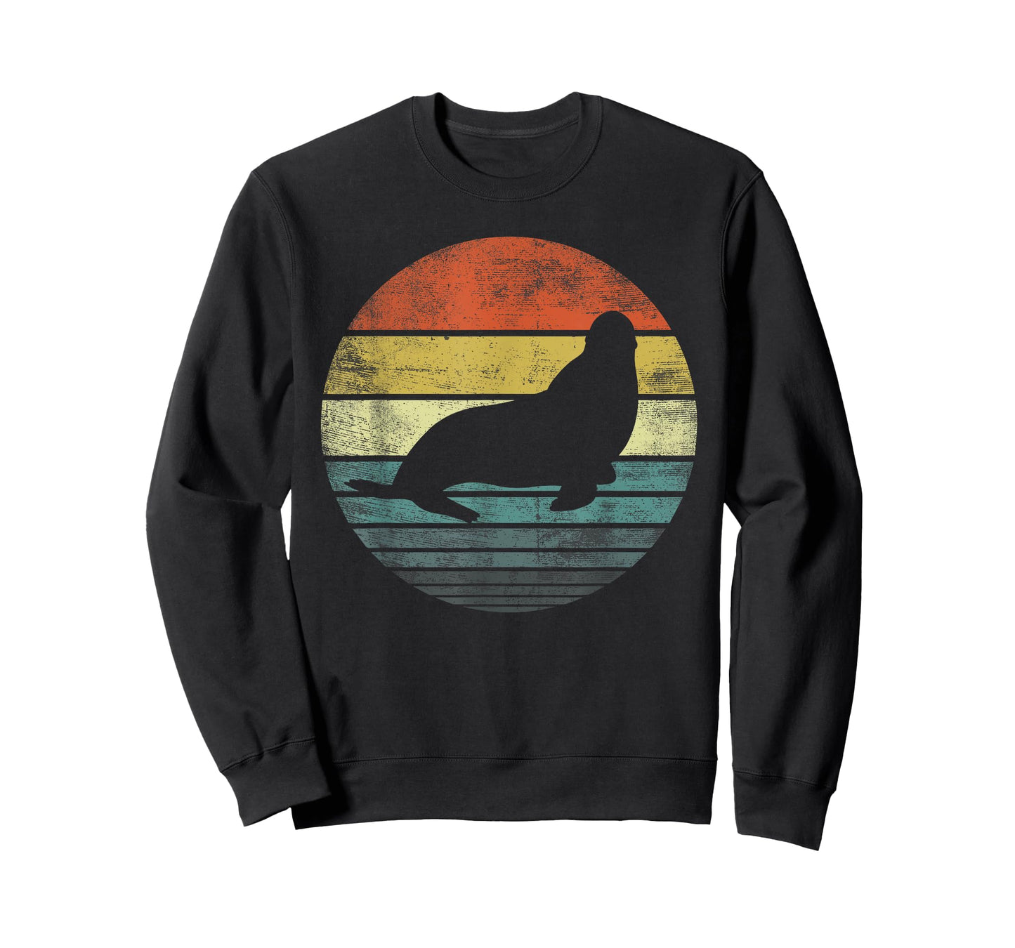 Seal Lover Gifts Retro Vintage Sea Lion Animal Silhouette T-Shirt