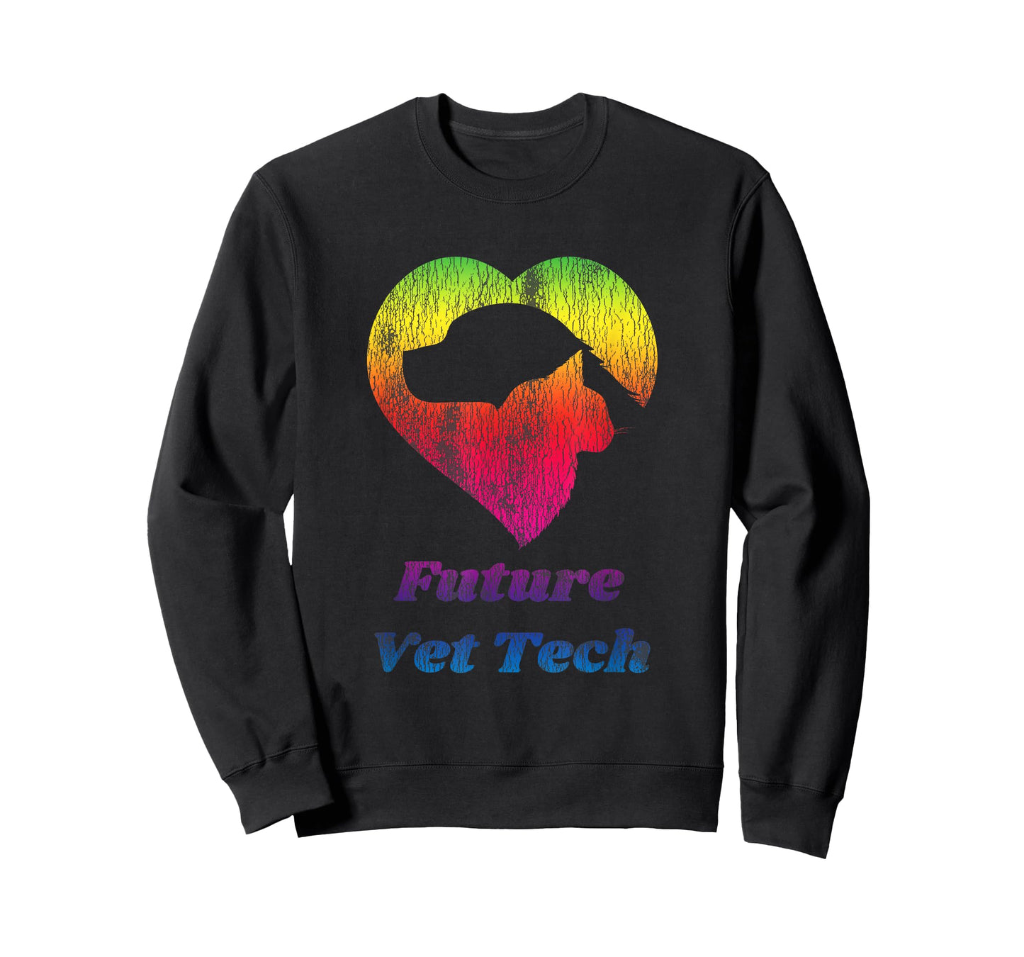 Future Vet Tech - Worn Distressed Rainbow Look T-Shirt