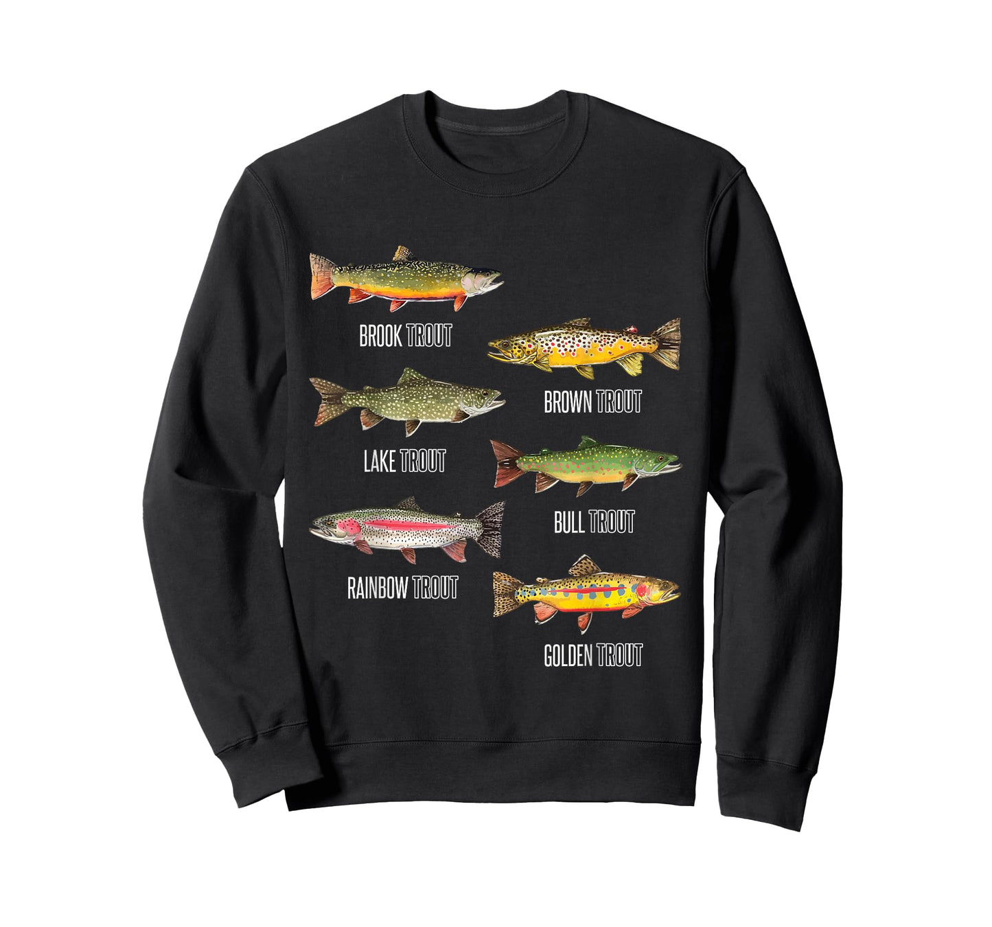 Types of Trout Fish Species Fishing Gift T-Shirt T-Shirt