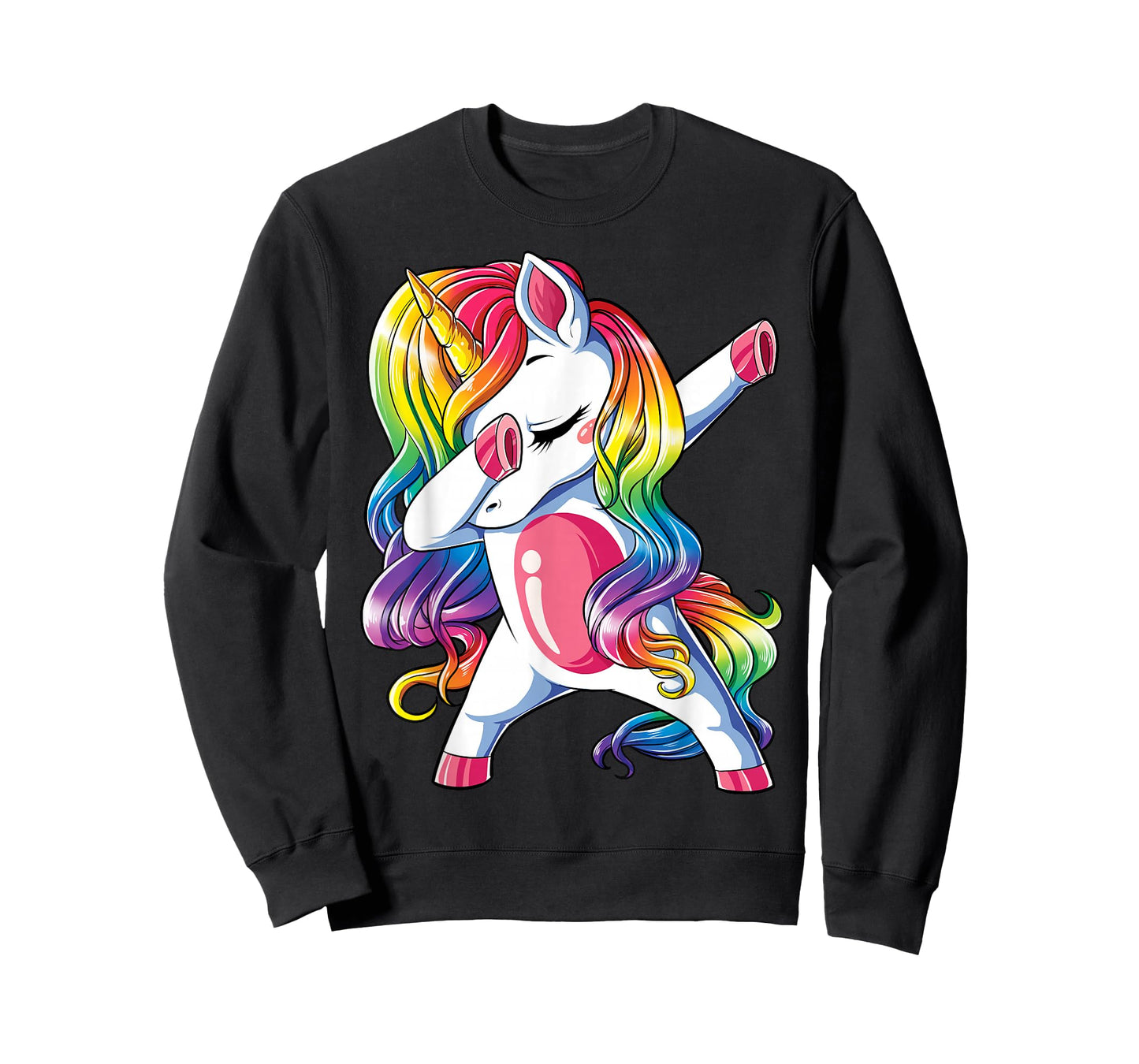 Dabbing Unicorn T Shirt Girls Kids Women Rainbow Unicorns T-Shirt