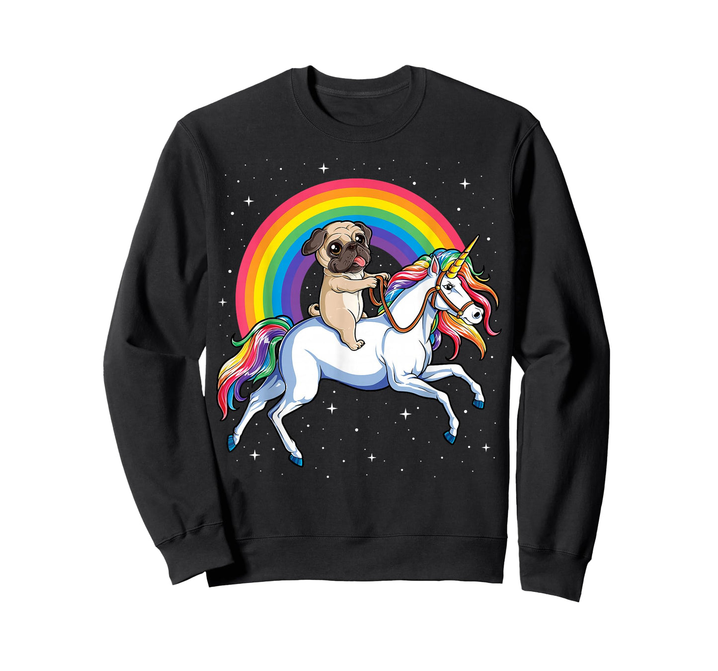 Pug Unicorn T shirt Girls Kids Space Galaxy Rainbow Pugicorn T-Shirt