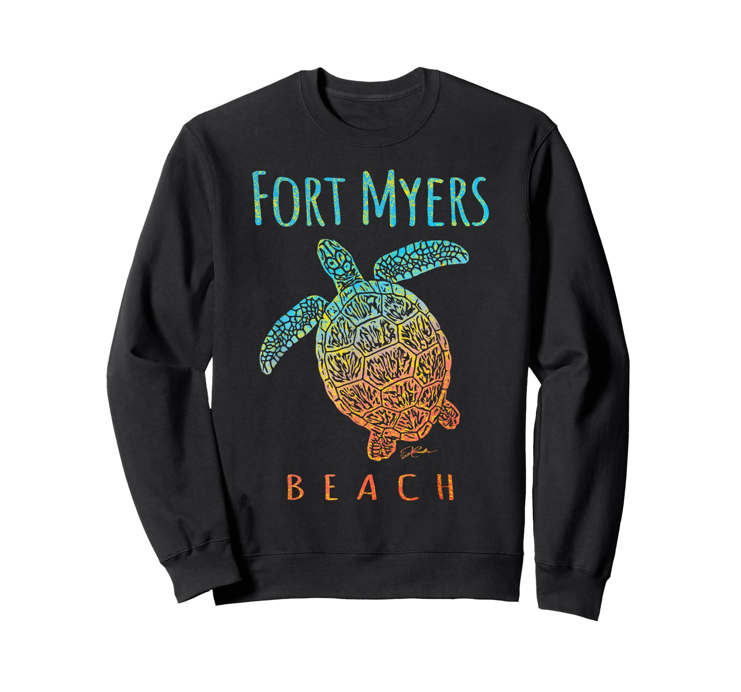 JCombs Fort Myers Beach FL Sea Turtle Beach T-Shirt