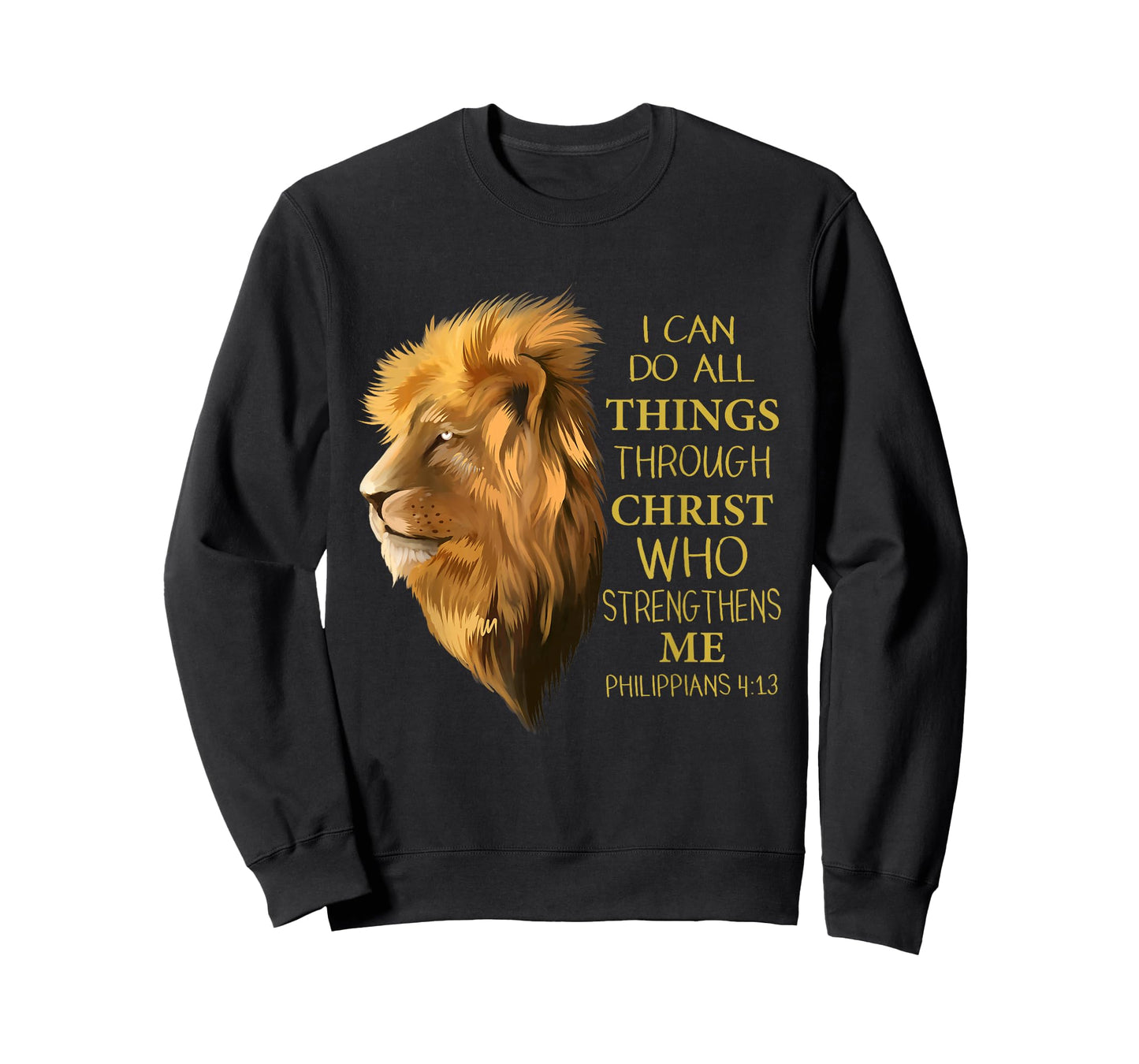 Philippians 4:13 Religious Lion Verses Funny Christian Gift T-Shirt