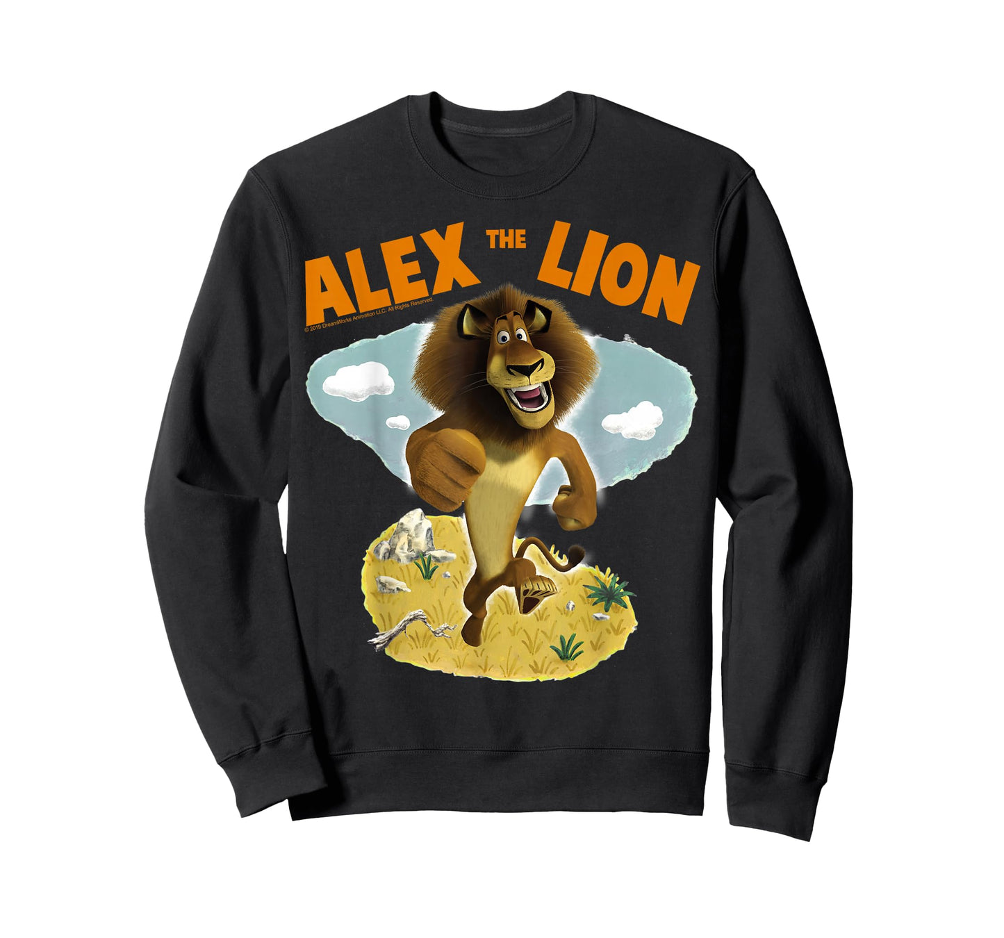 Madagascar Alex The Lion Desert Text Poster T-Shirt