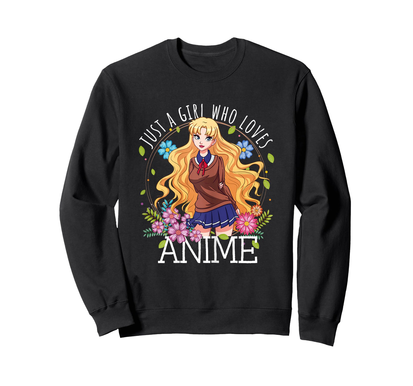 Just A Girl Who Loves Anime Lover Teen Girl Merch Otaku Gift T-Shirt