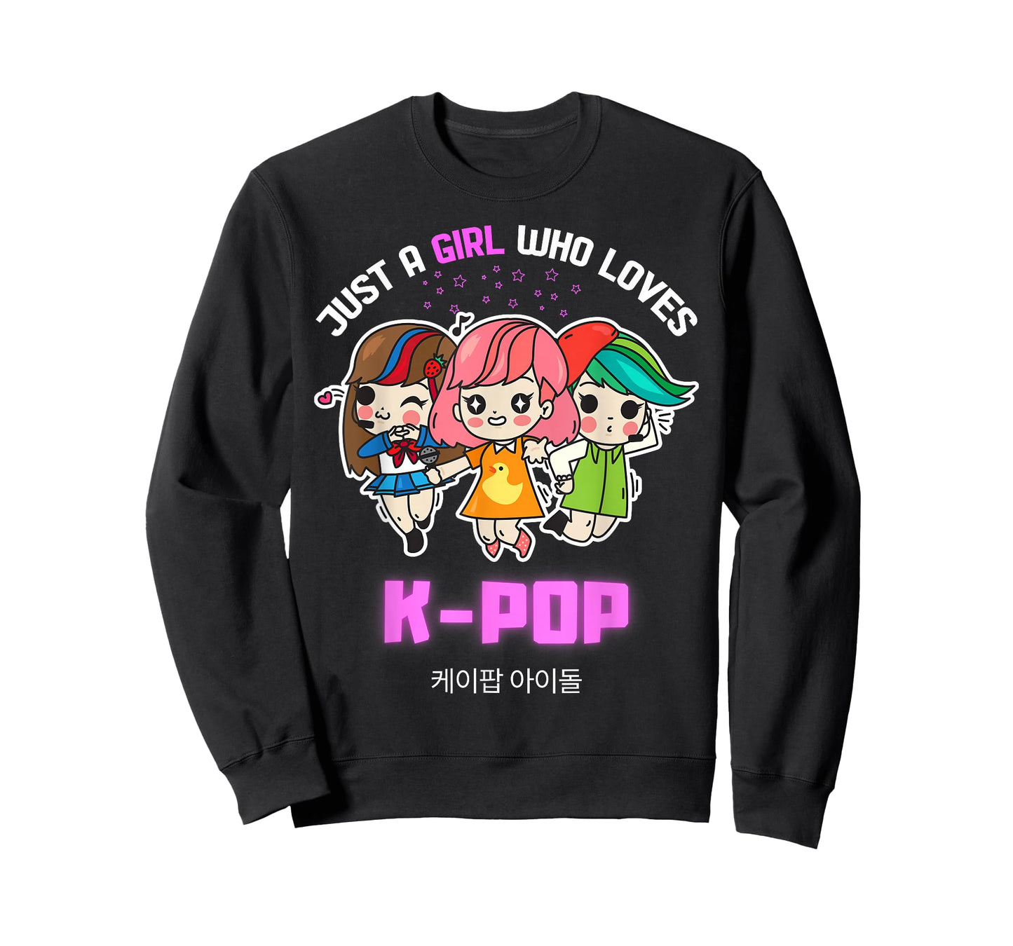Just A Girl Who Loves K-Pop Gift for Teen Girls K-Pop Merch T-Shirt